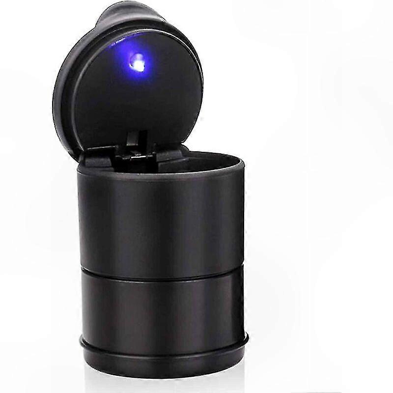 Cendrier inodore en acier inoxydable avec lumière LED pour voitures, solution portable sans fumée, accessoire automobile universel 82x70mm