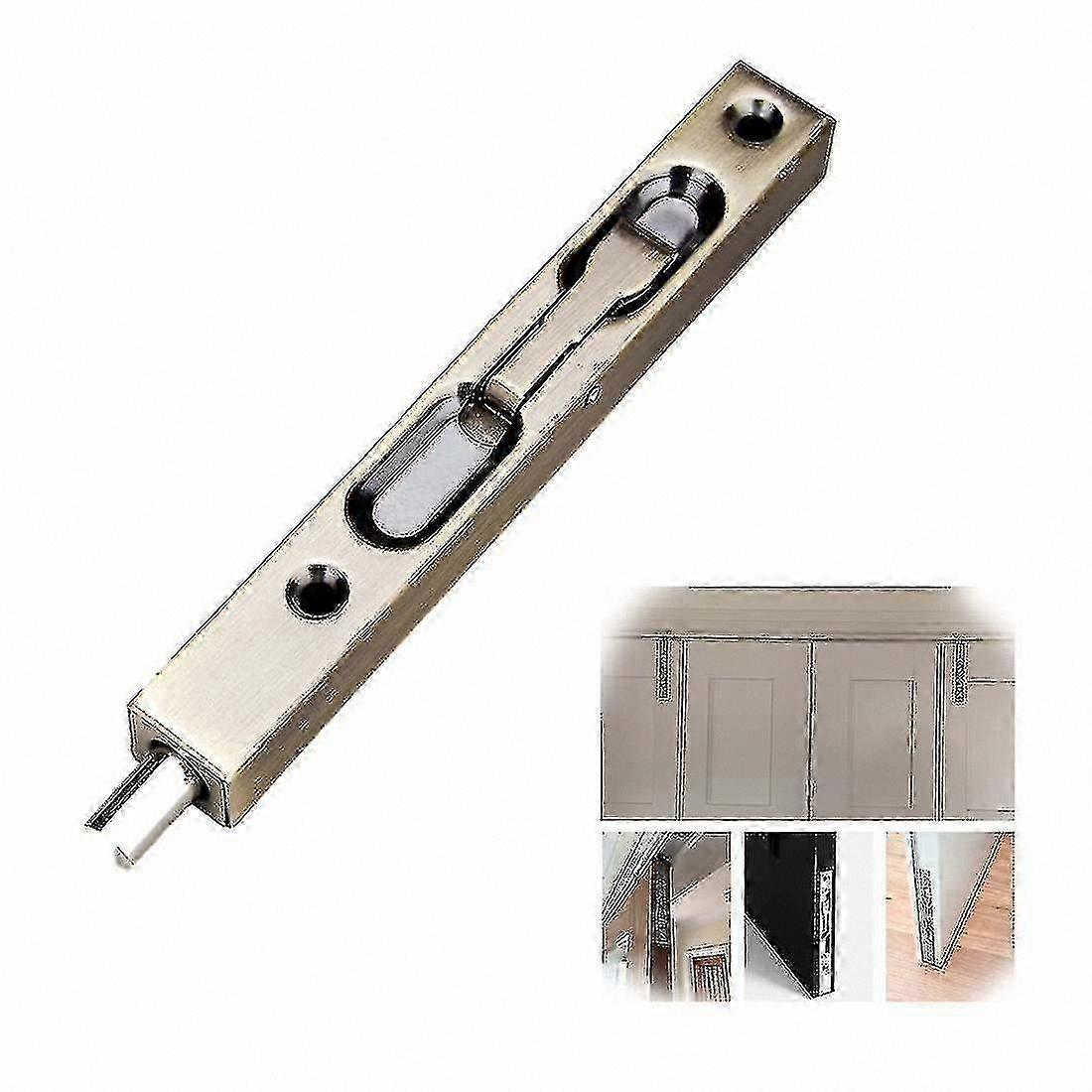Stainless Steel Flush Bolt Lock for Sliding and Bathroom Doors, Internal External Gate Latch (D-V2)