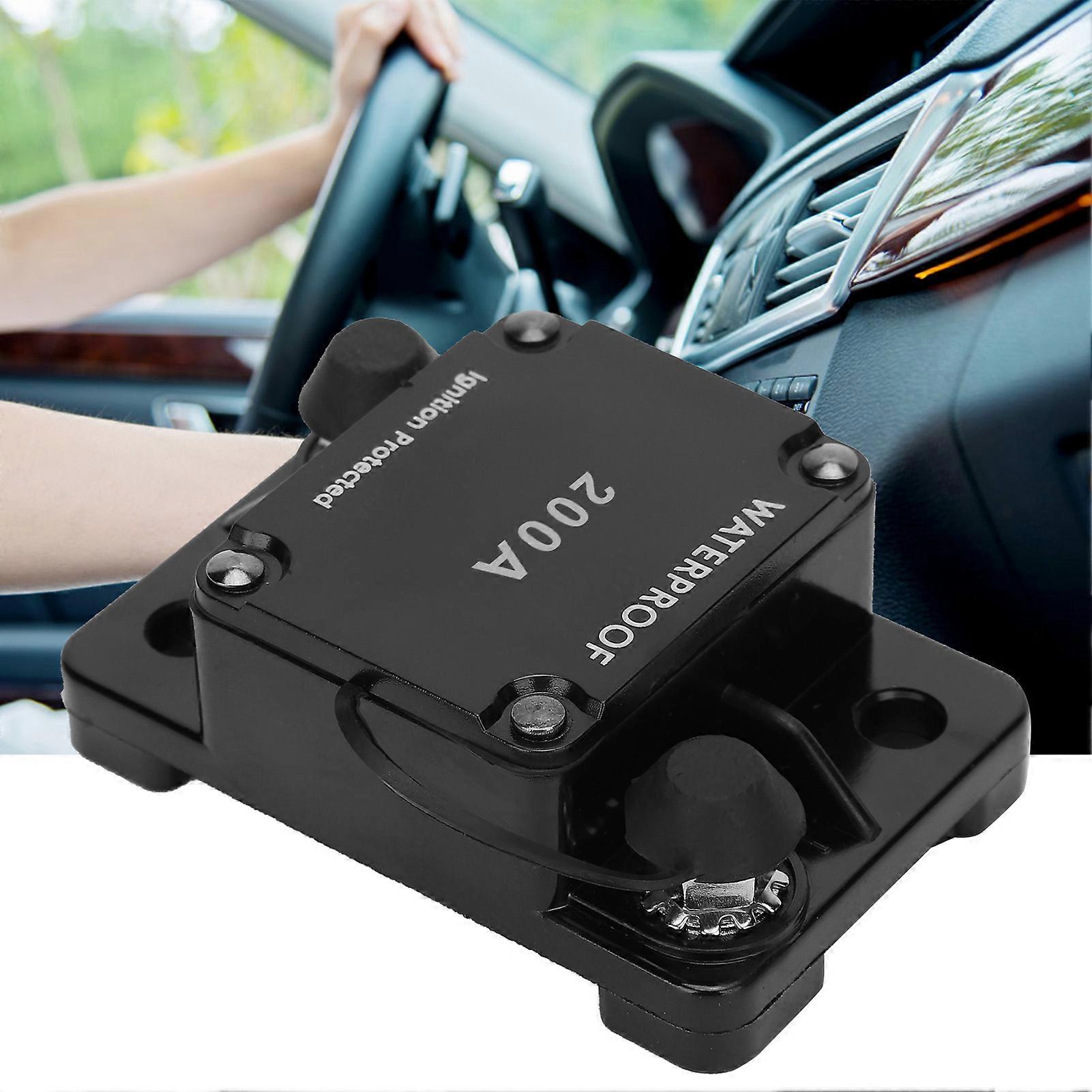 Circuit Breaker Auto Reset Fuse Holder Waterproof Automatic Switch DC12‑24V HT‑608200A 