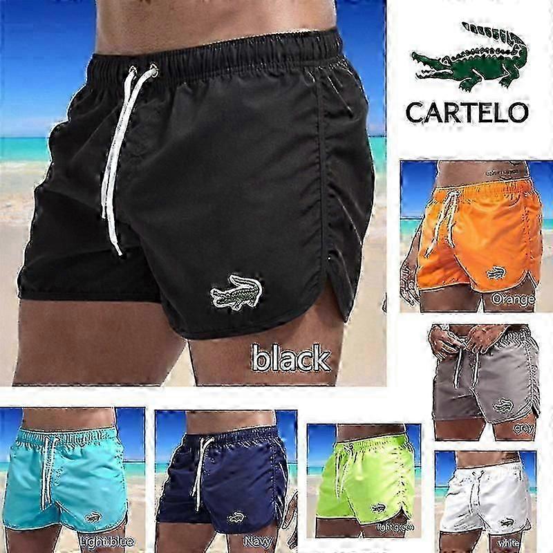 2024 Men's Quick-Dry Swim Trunks Sports Beach Shorts Jogging Swimwear