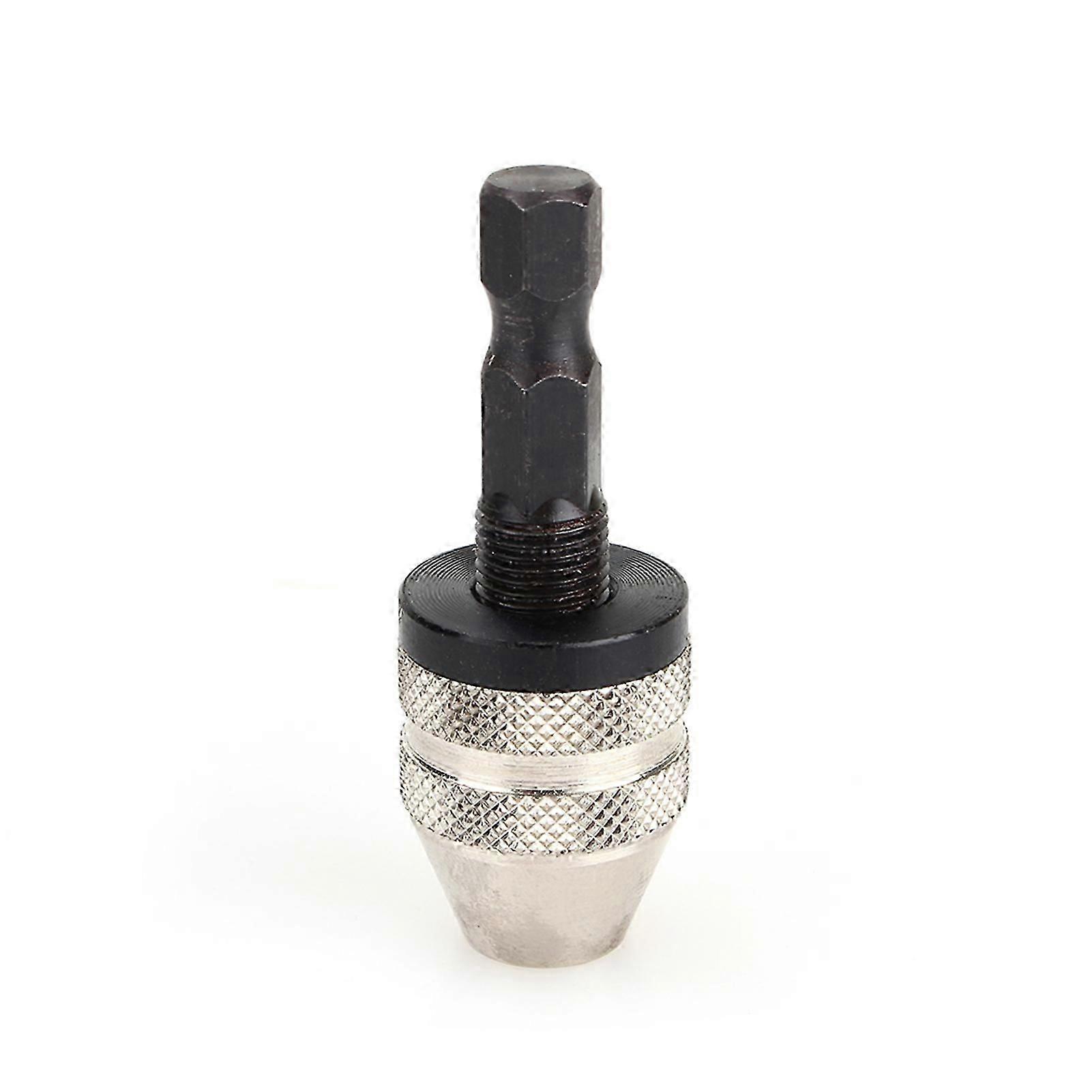 1/4" 0.3~3.6mm Quick Change Keyless Drill Bit Chuck Hex Shank Adapter Converter