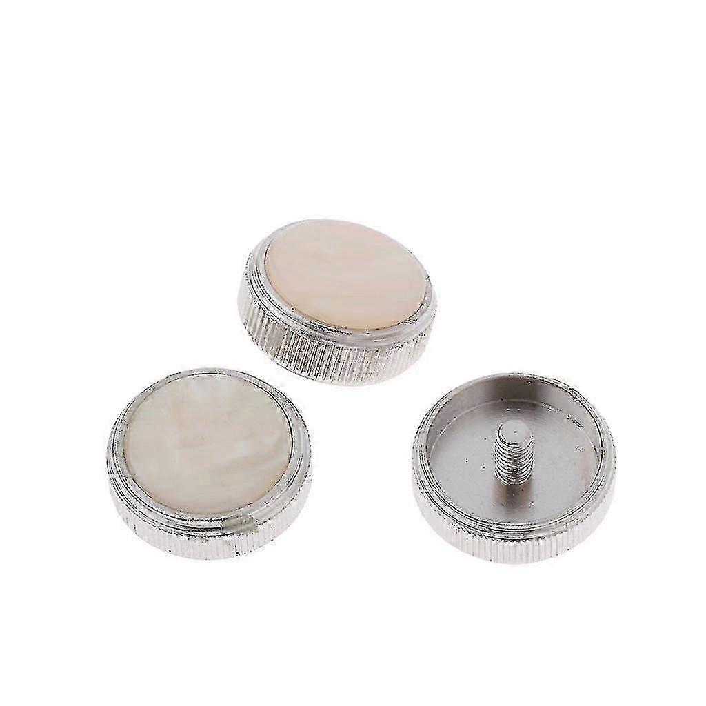 3 Pieces Alloy Euphonium Valve Finger Buttons Set Brass Wind Instrumental