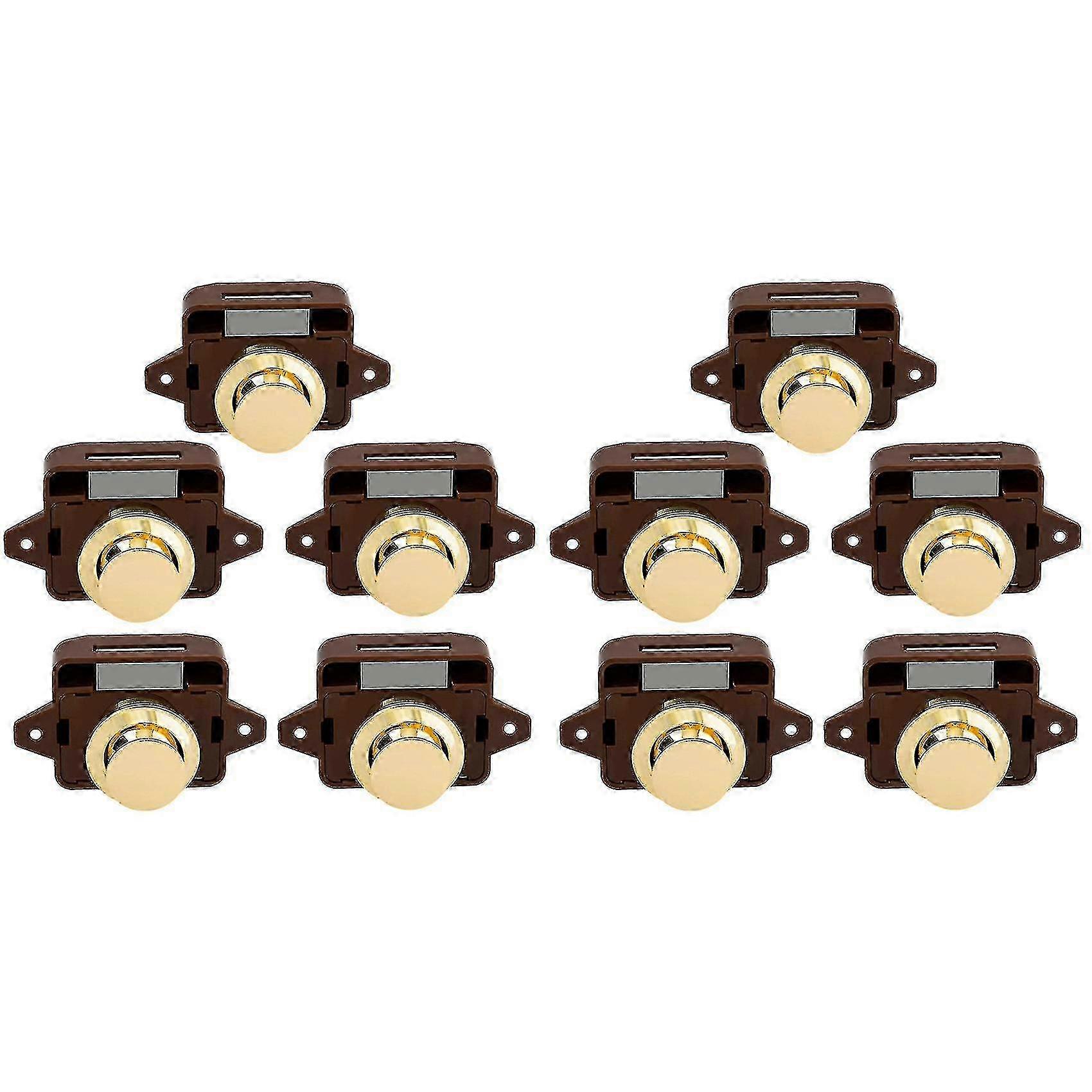 10pcs Keyless Push Button Catch Door Knob Lock For Rv Caravan Cabin...