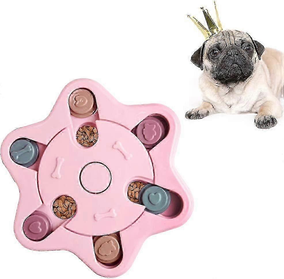 Jouet pour chien Rond Durable Interactif Jouet pour chien Iq Amélioration Rose