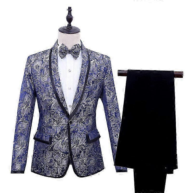 Men's 2 Pieces Suit Elegant Solid One Button Slim Fit