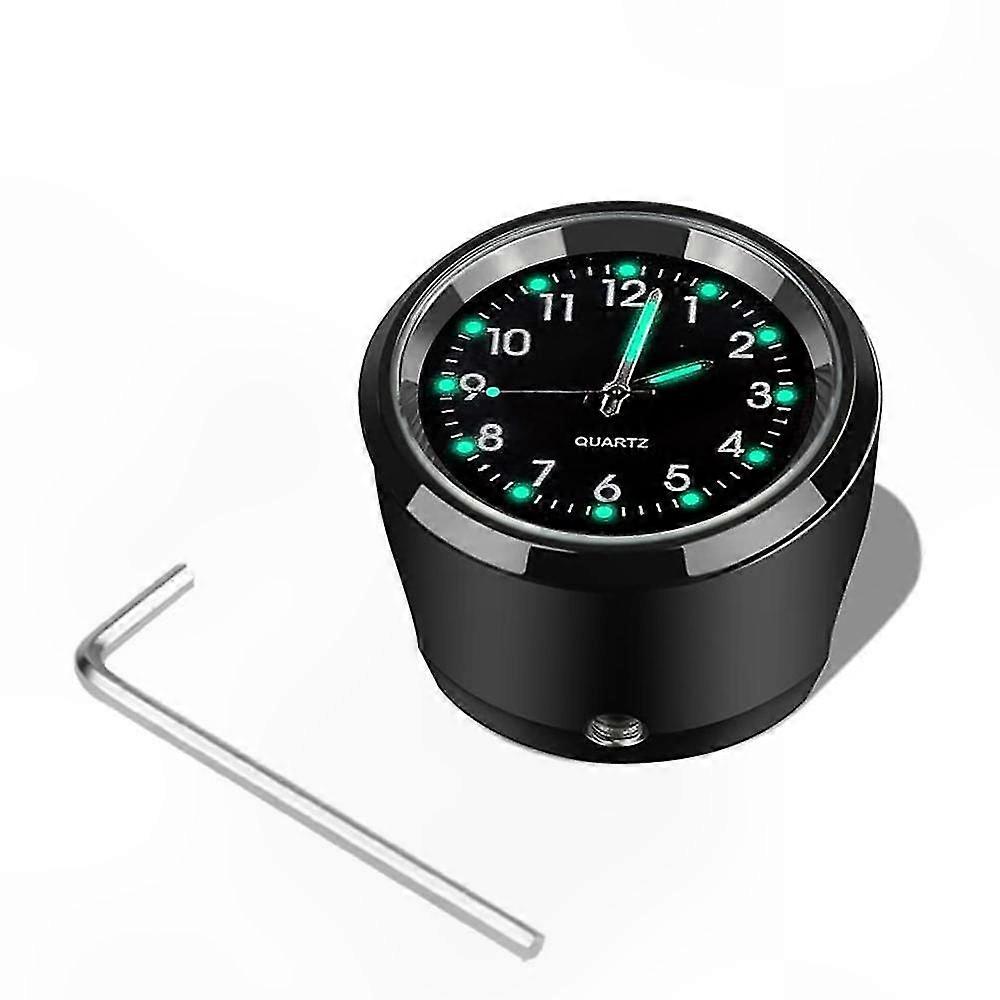 Waterproof Motorcycle Handlebar Clock with Luminous Aluminum Design and Quartz Movement for Bike Styling Accessory