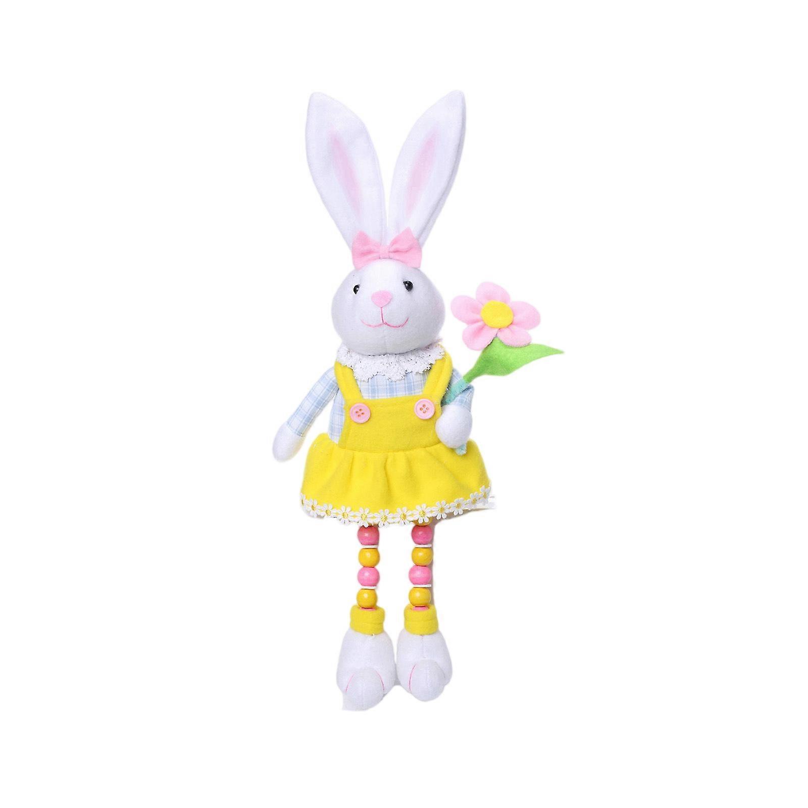 Rabbit plush toy, 17.7 inches, bead feet design suitable for multiple occasions