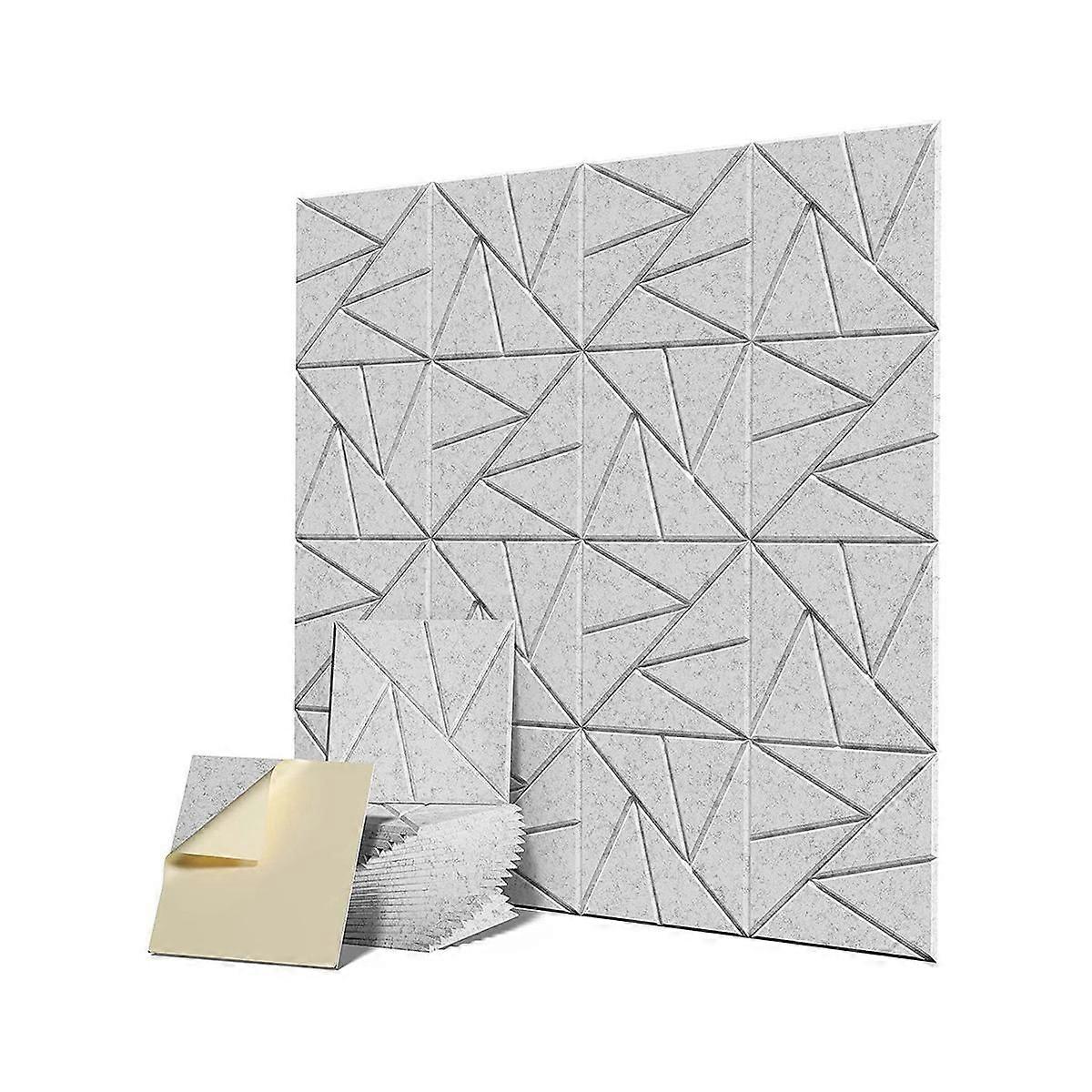 16Pcs Acoustic Panel with Self-Adhesive,12X12X0.4in Sound Proof Panel,Sound Panel High Density Stud