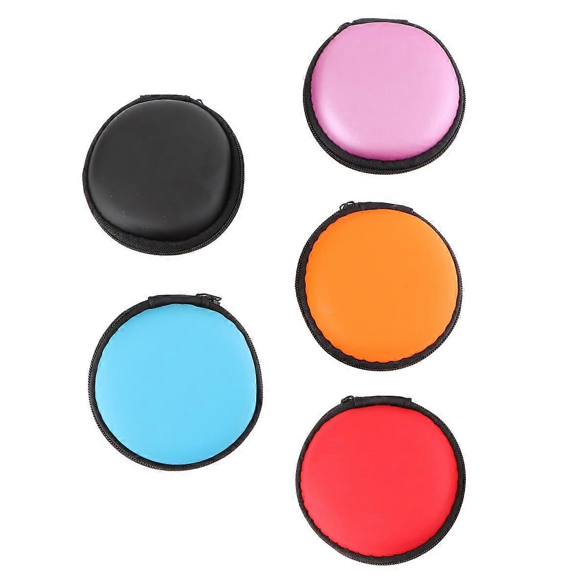 5pcs Headphone Storage Case for Earbuds, Cables & Accessories – Durable, Portable Organizer with Soft Lining for Daily and Travel Use