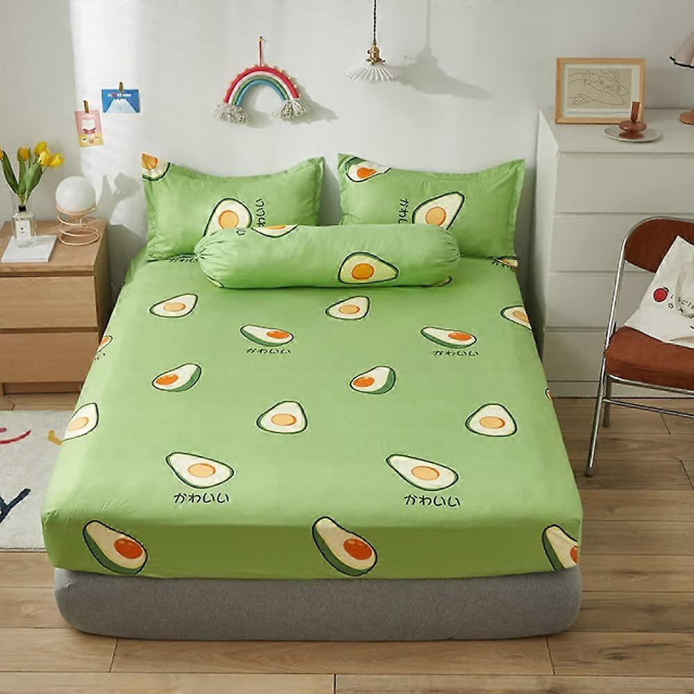 Bed Mattress Fitted Sheet Elastic Rubber Band Non-Slip Dustproof No Pillowcase Model 16 200x220x25 cm