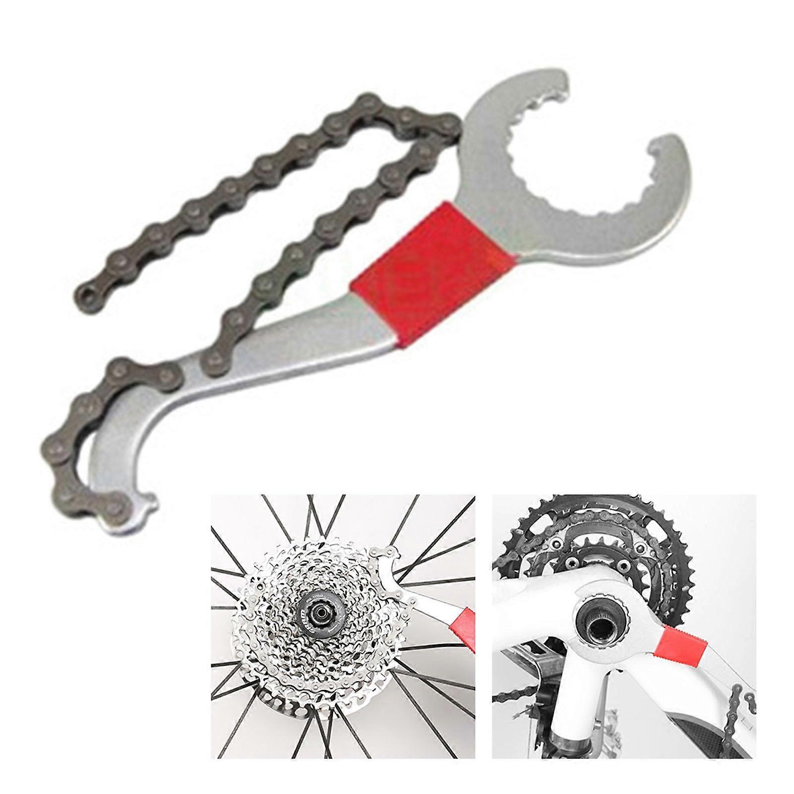 Bike Tool Set 9Piece Kit With Cassette Removal, Chain Breaker, Spoke Wrench