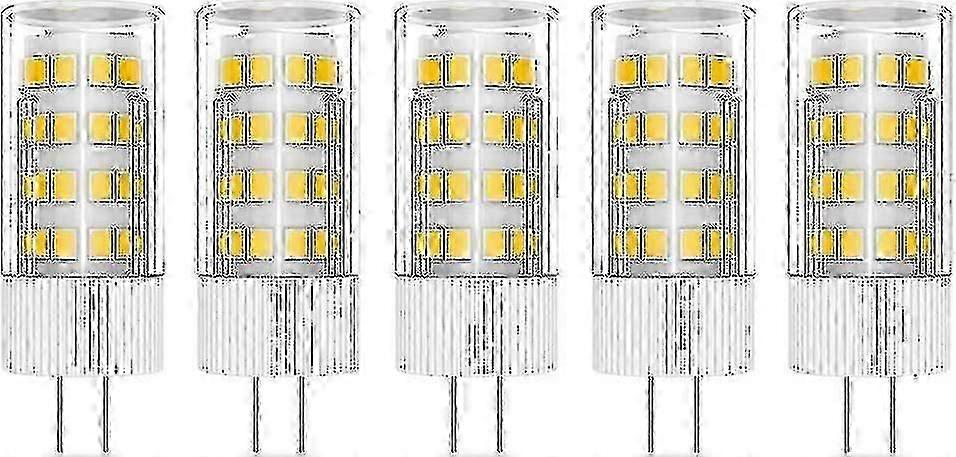 5x لمبة G4 5W LED - أبيض دافئ 3000 كيلو ، 500 لومن ، تيار متردد / تيار مستمر 12 فولت ، فئة طاقة A +