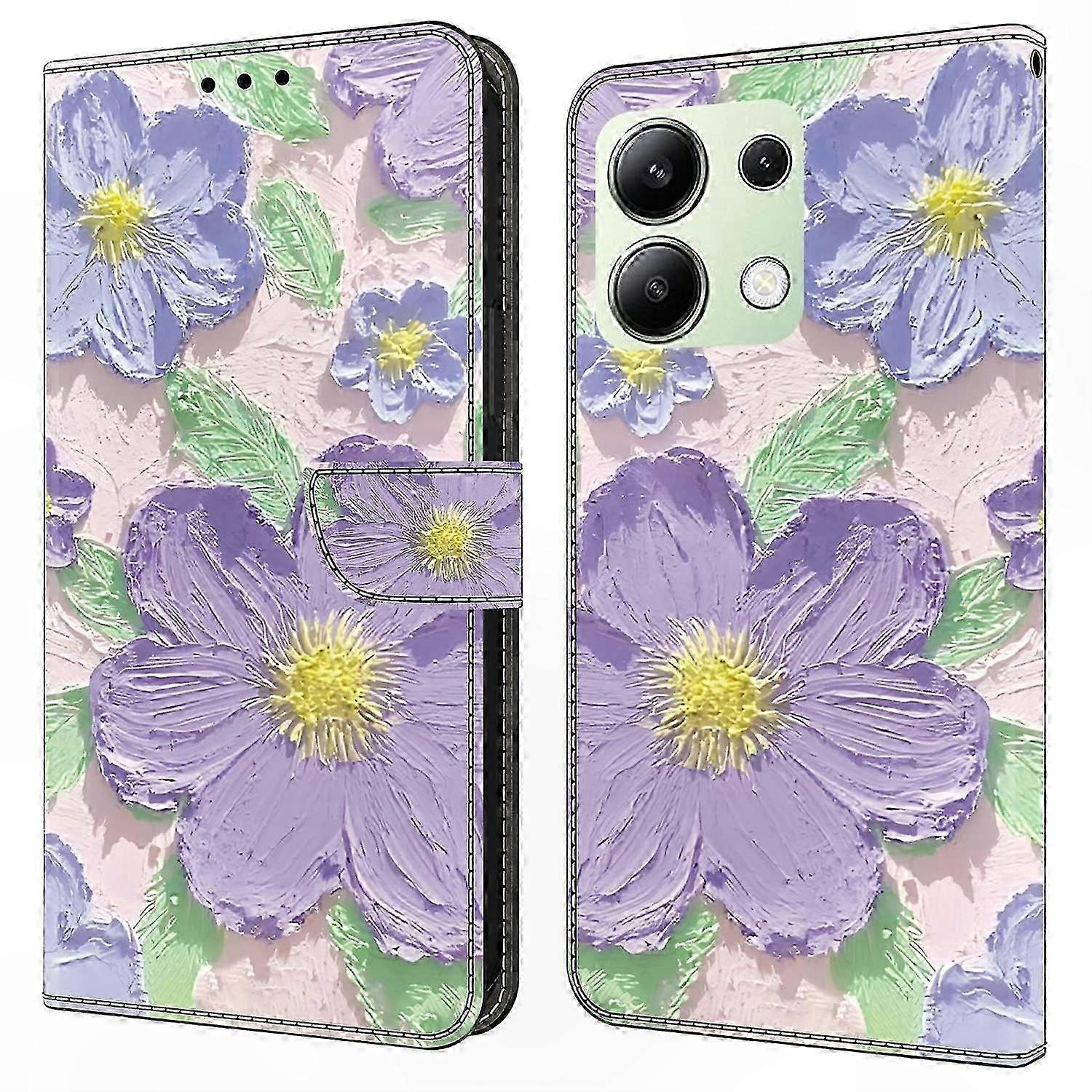 Pattern Printed Anti-Drop Leather Flip Wallet Case for 4G Phones