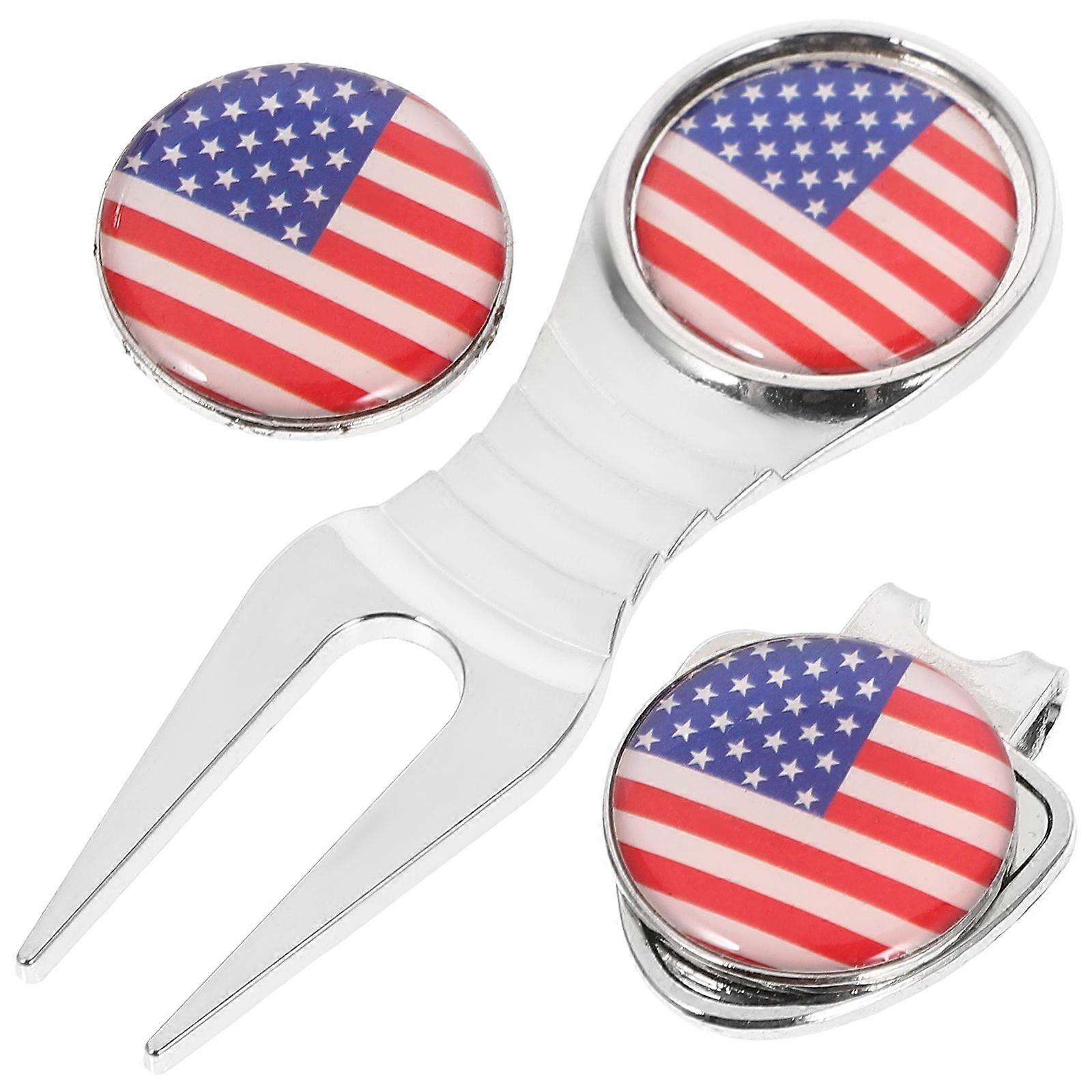 Metal Divot Tool Delicate Hat Clip for 1Set Golfs Accessory