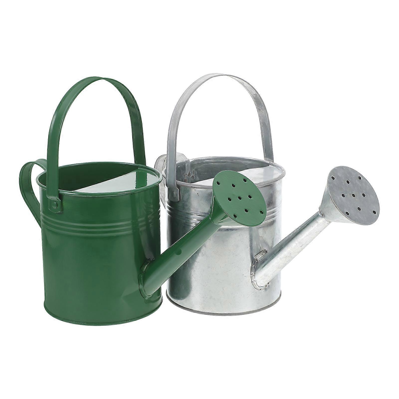 Assorted Color Iron Watering Pot for Indoor Plants 2Pcs Handheld Watering Can