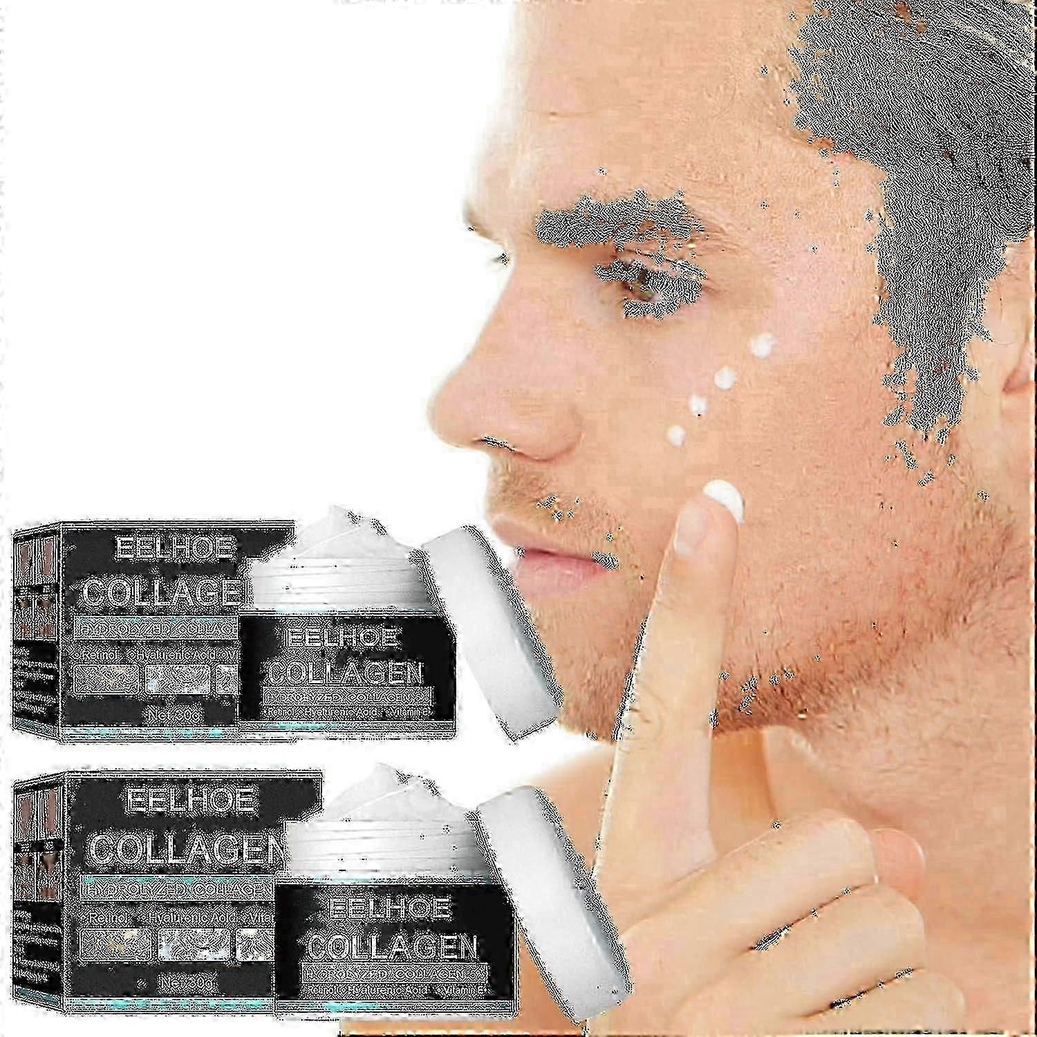 2023 קרם קולגן חדש Eelhoe לגברים, קרם לחות לפנים נגד קמטים לגברים, קרם טיפוח עור לילה יום.30 גרם Xinda---Code13364