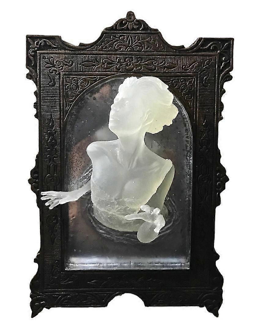 3D Ghost In The Mirror Frame Halloween Horror Poster Living Room Decor Haunted House Party Decor