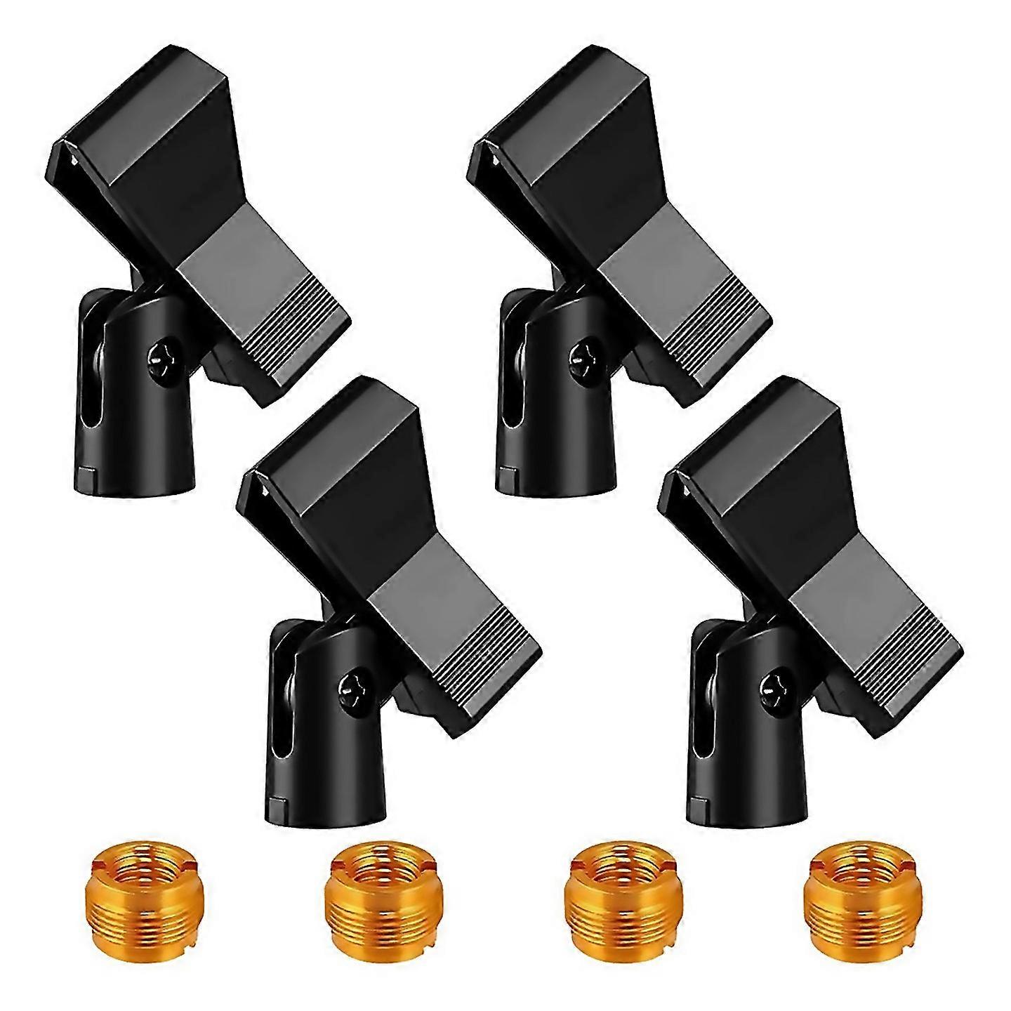 For 4 Piece Mic Clips For Stands Set Adjustable Mic Holders With Adapters