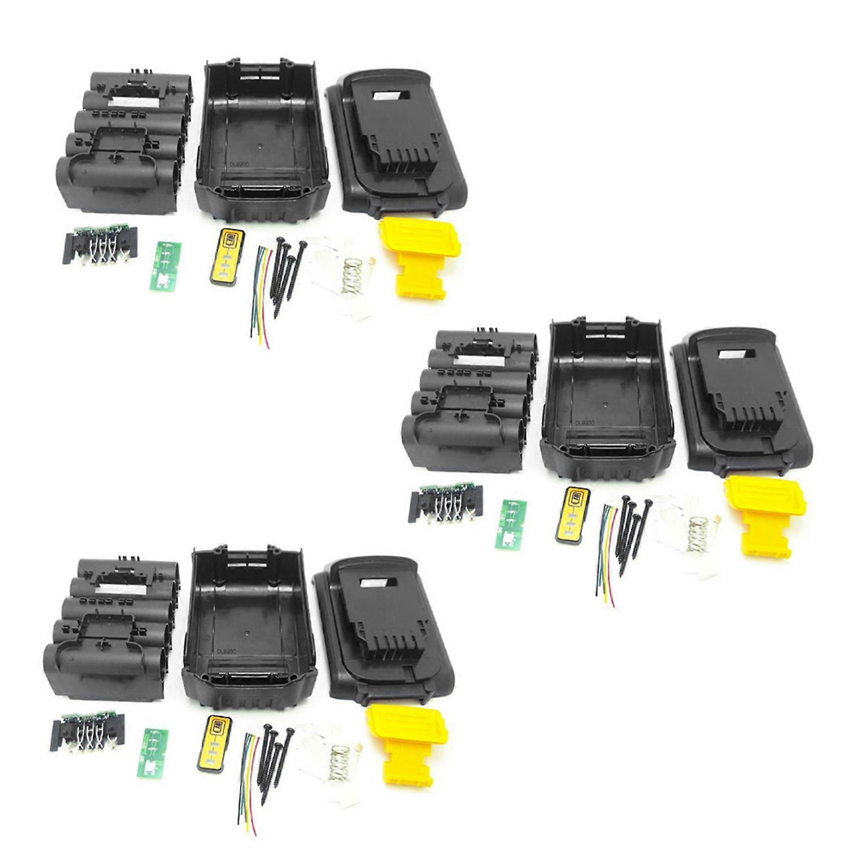 3X Battery Plastic Case (No Battery Cell ) PCB Circuit Board for 18V 20V 3.0Ah 4.0Ah DCB201 Li-Ion B