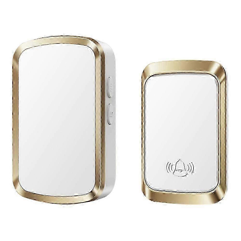 Wireless Doorbell Kit with 5 Volume Levels and Mini Chime for UK Household Use