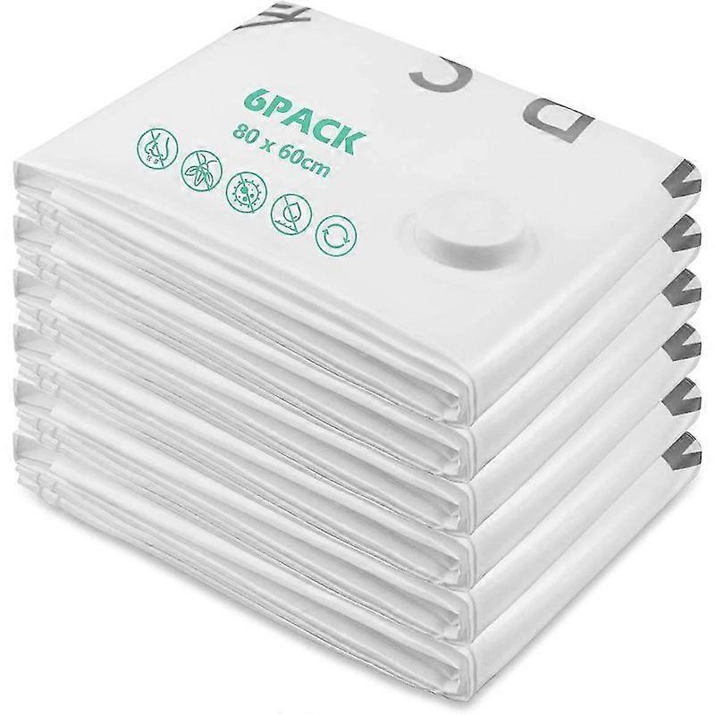 Luxora 6st vakuumpåsar, 100 st 80 cm, vakuumförvaringspåsar för kläder, sängkläder, etc