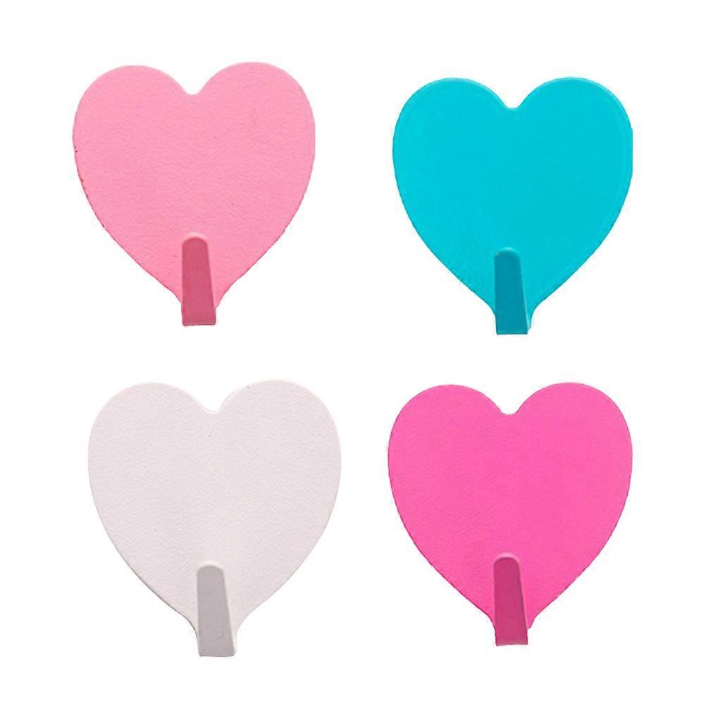 Metal Hooks Loving Heart Shape for Hanging 8Pcs Adhesive Wall Hooks