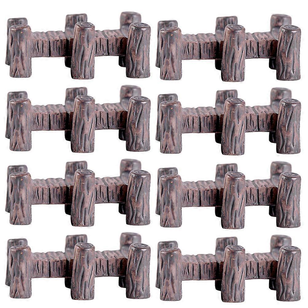 Mini Resin Bridge Model for Decoration Includes 32Pcs Brown Craft Set