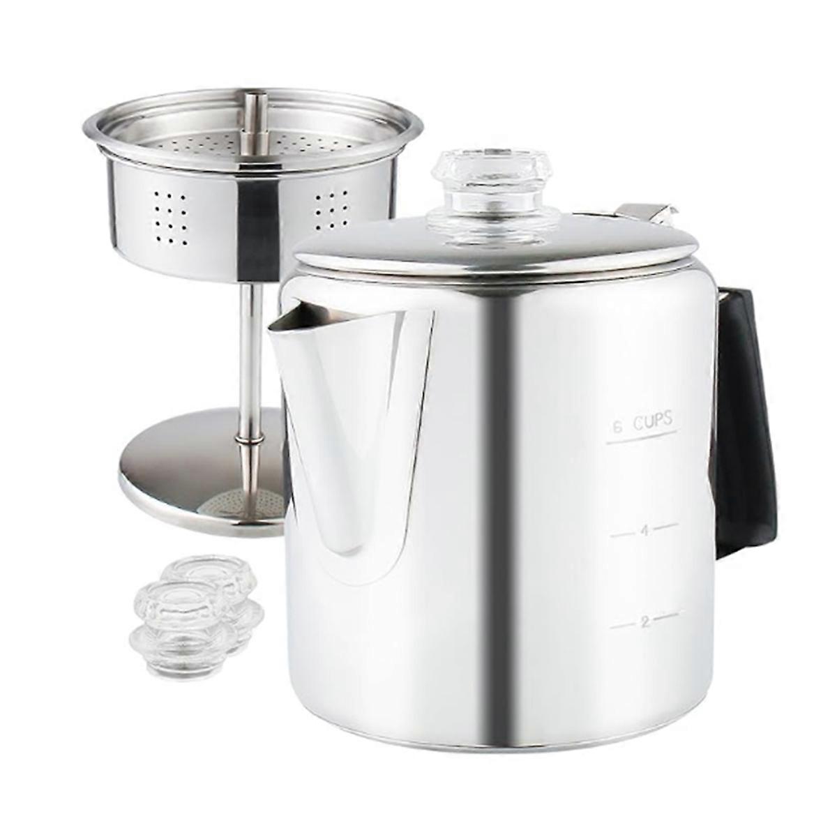 Multi Use Percolator Coffee Pot with Heat Glass Knob