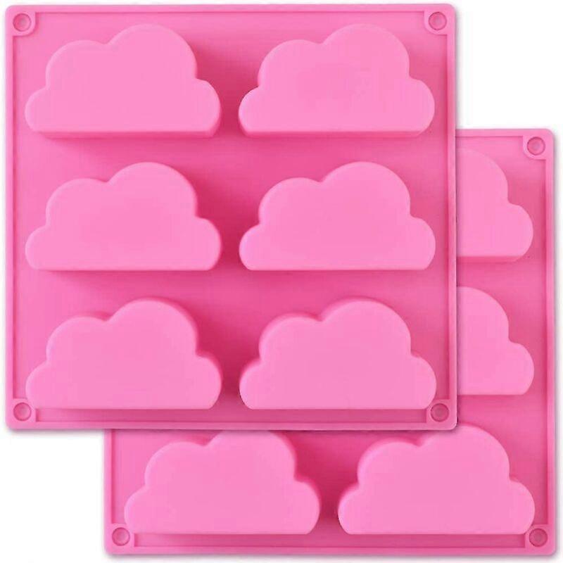 2 Pieces Cloud Silicone Mold, Silicone Soap Mold, Multi-Function Mold for Making Soap Pudding Chocolate
