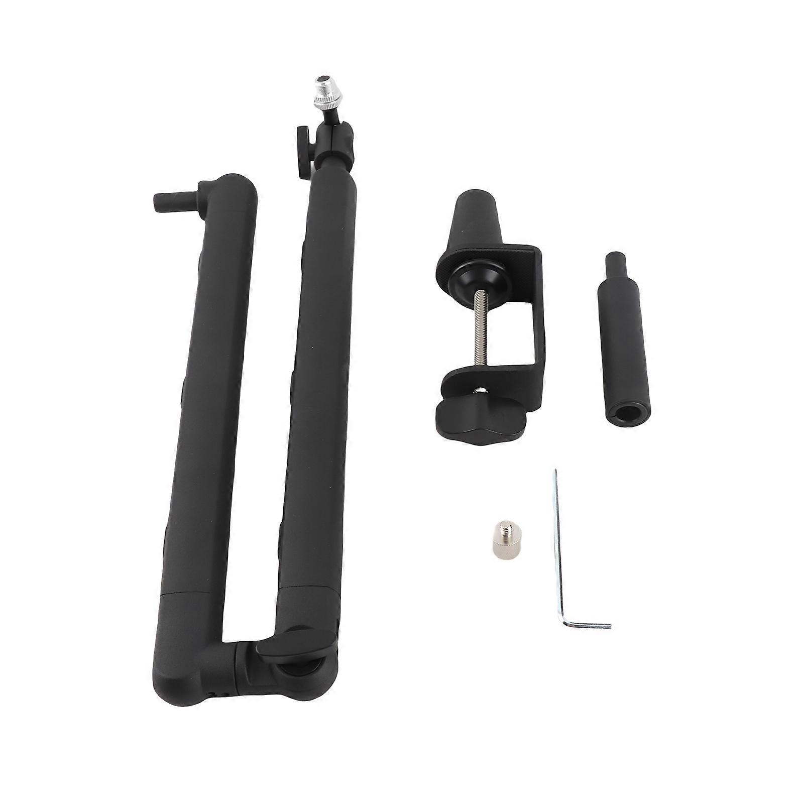 Adjustable Microphone Boom Arm Low Profile Metal Mic Stand with Desk Mount Clamp and Cable Management for Podcast Streaming Gaming Studio
