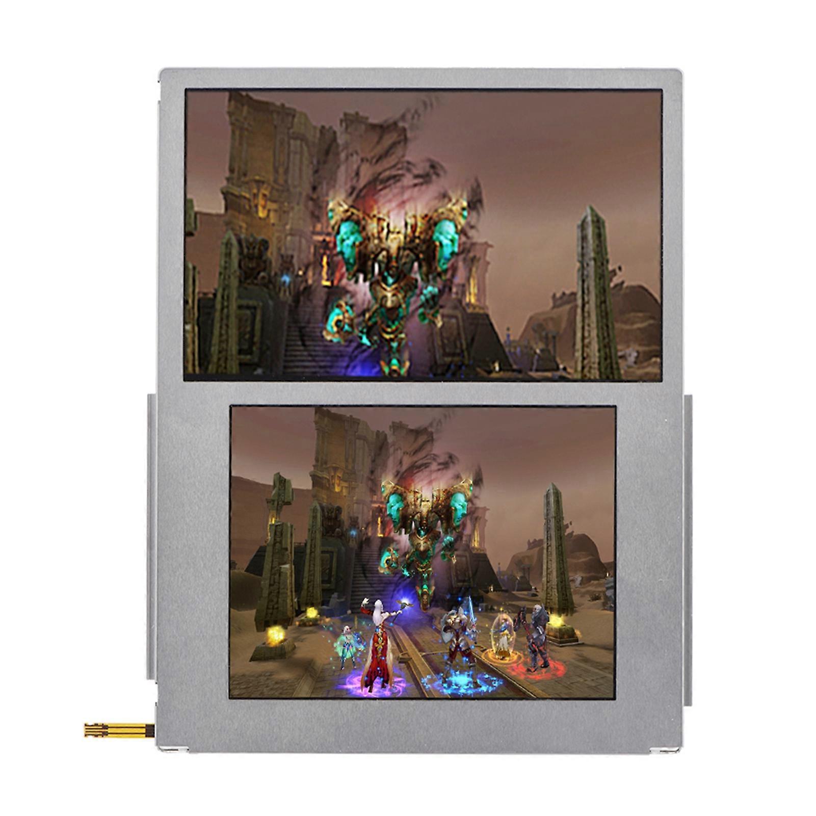 Replacement Top and Bottom LCD Display Screen for Nintendo 2DS, High-Quality Repair Part Compatible with 2DS Handheld Console