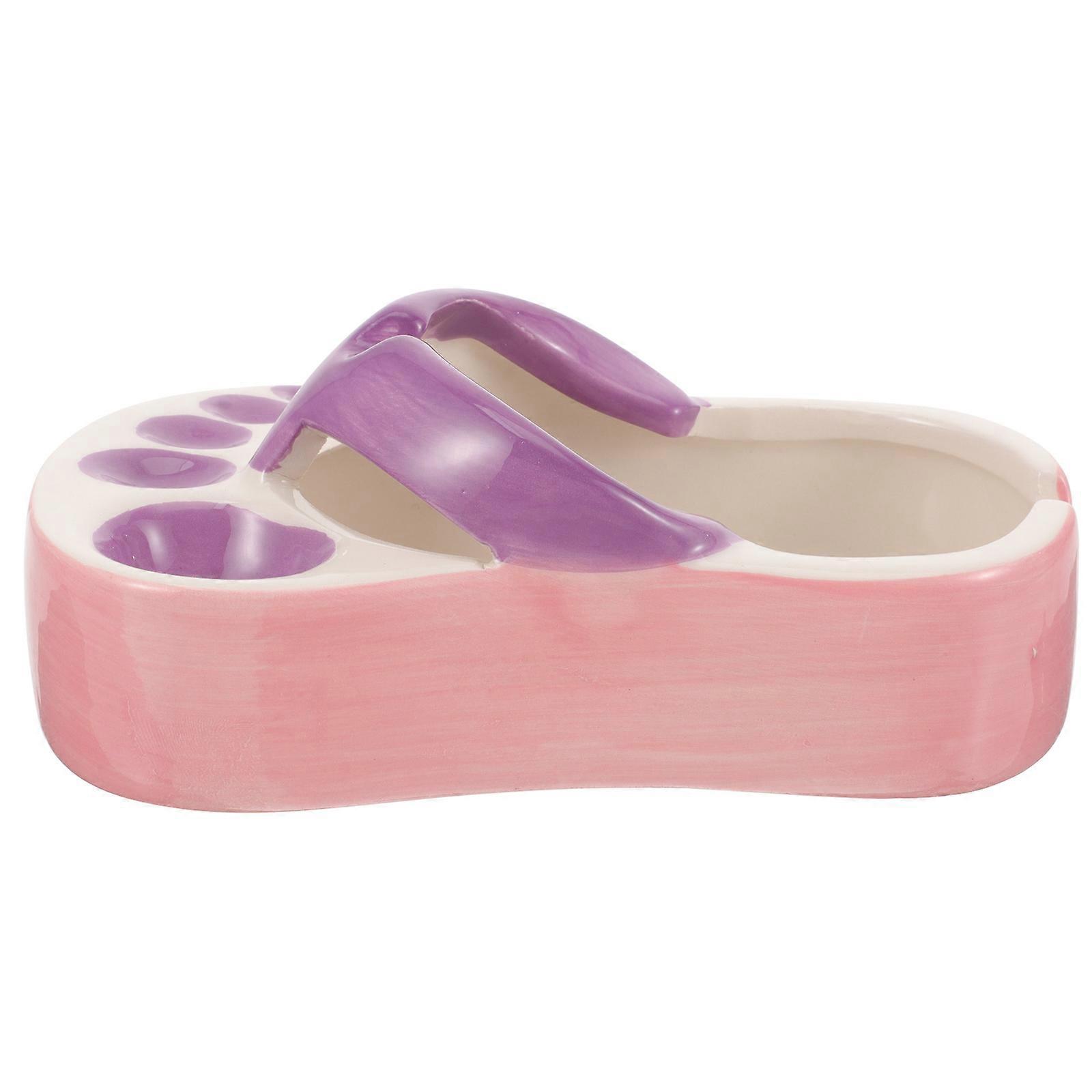 Novelty Slipper Modeling Ash Tray For Office Room Cleanliness And Decorative Use In Assorted Color 4Pcs