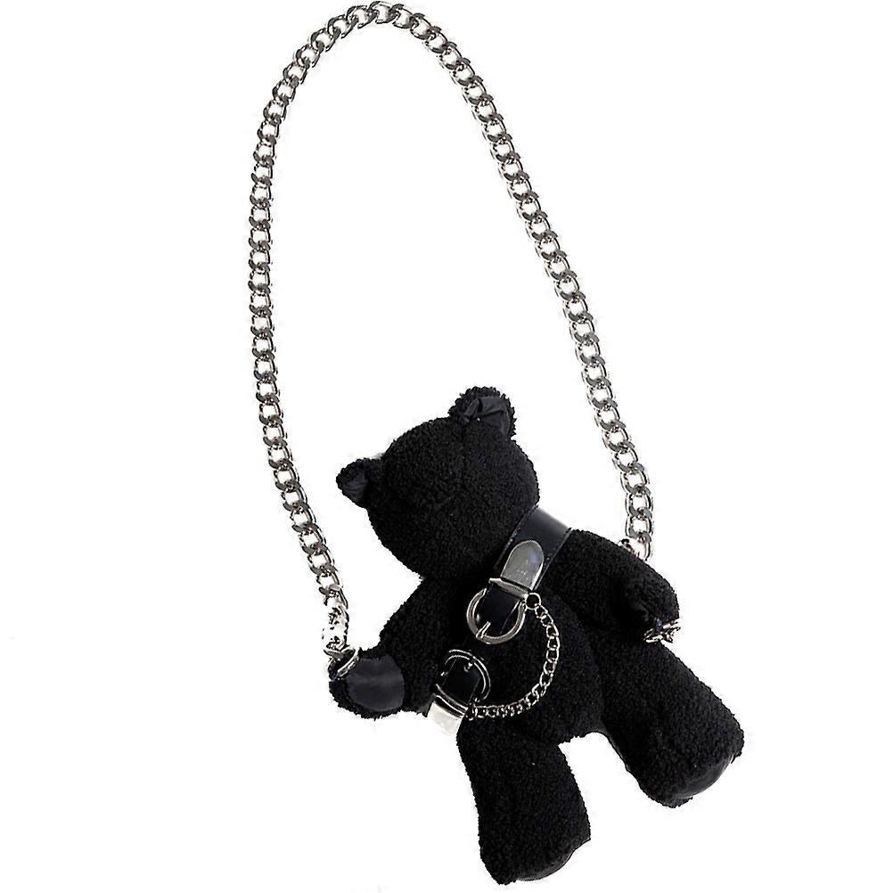 Furry Purse For Girls Plush Bear Shoulder Bag Daily Use Small Size 1Pack