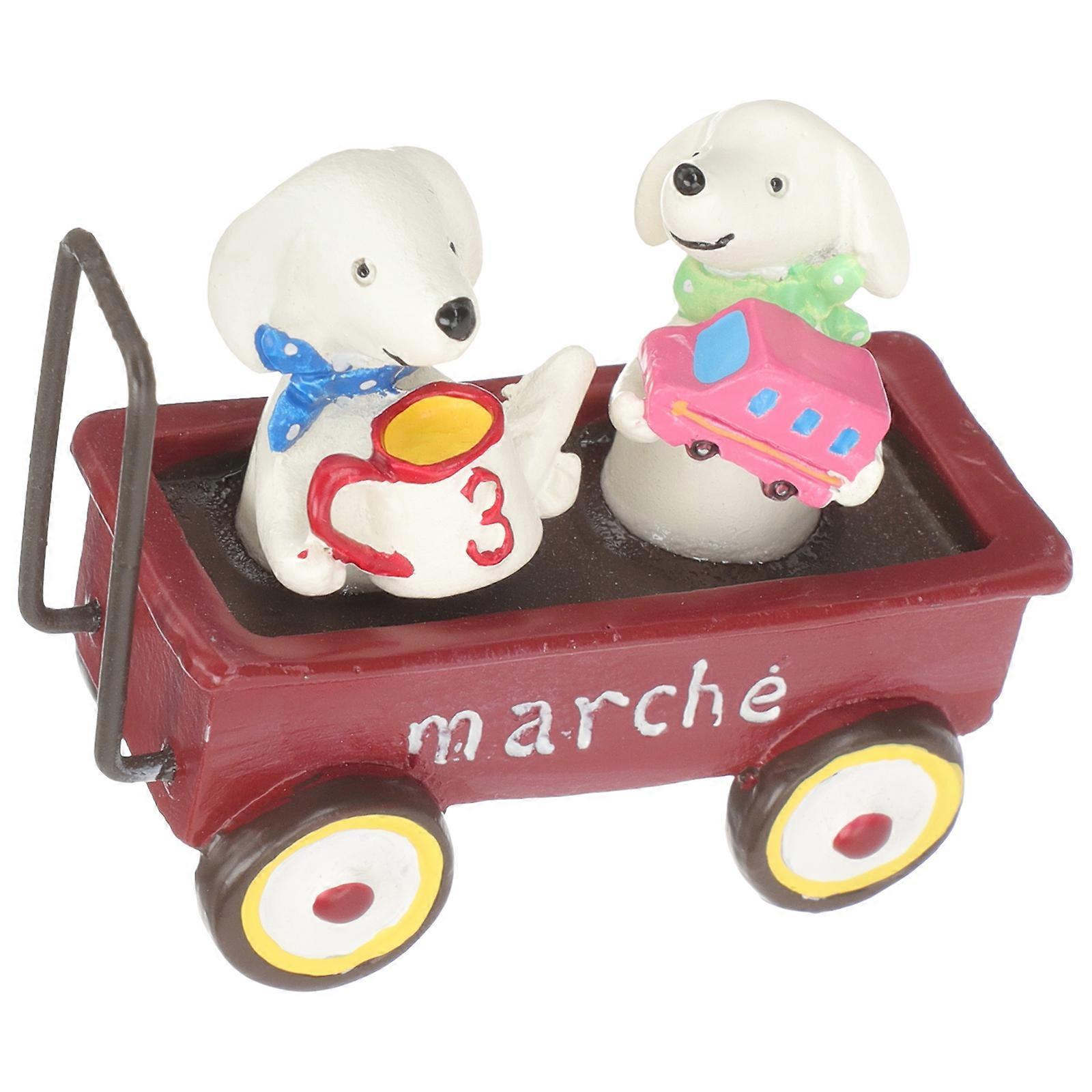 Garden Resin Ornaments Mini Resin Dog for Decoration