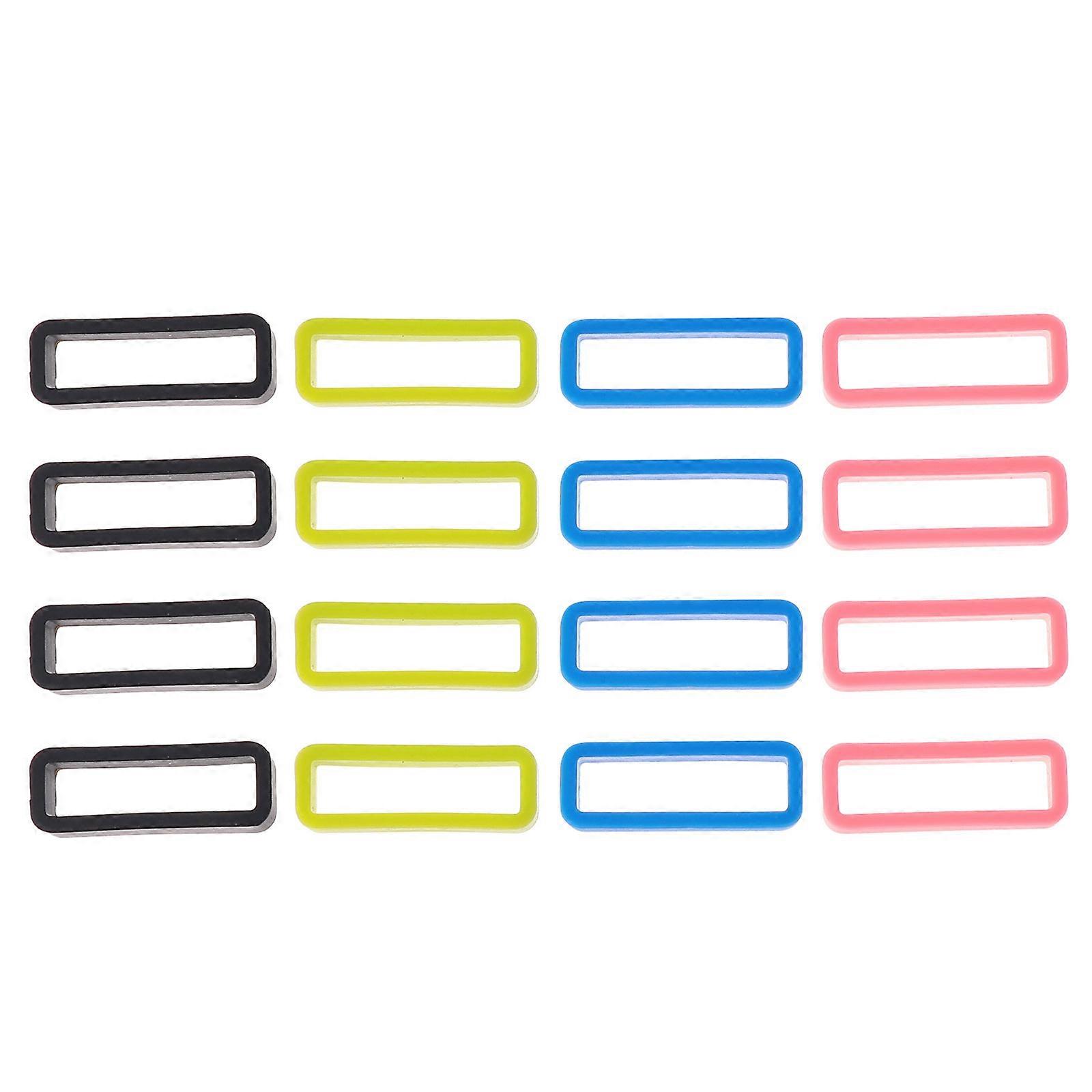 Watch Band Connector Silicone Retainer Holders for Watch 2Pcs Assorted Colors