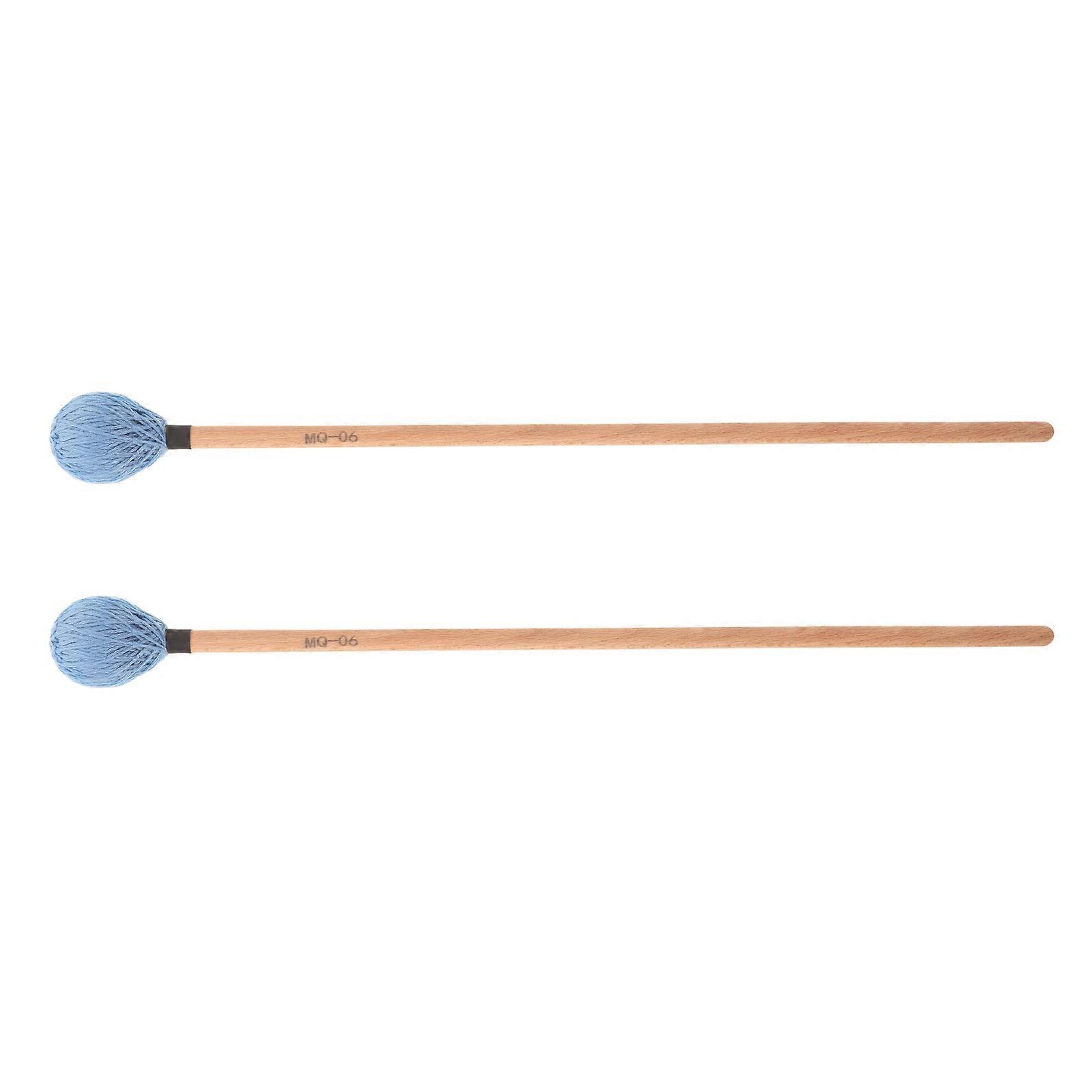 Wooden Drumsticks for Percussion Instrument 3Pairs Mallet Sticks Blue