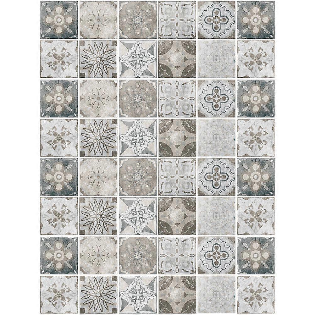 PVC Tile Stickers Waterproof for Wall Easy to Use 48Pcs Set