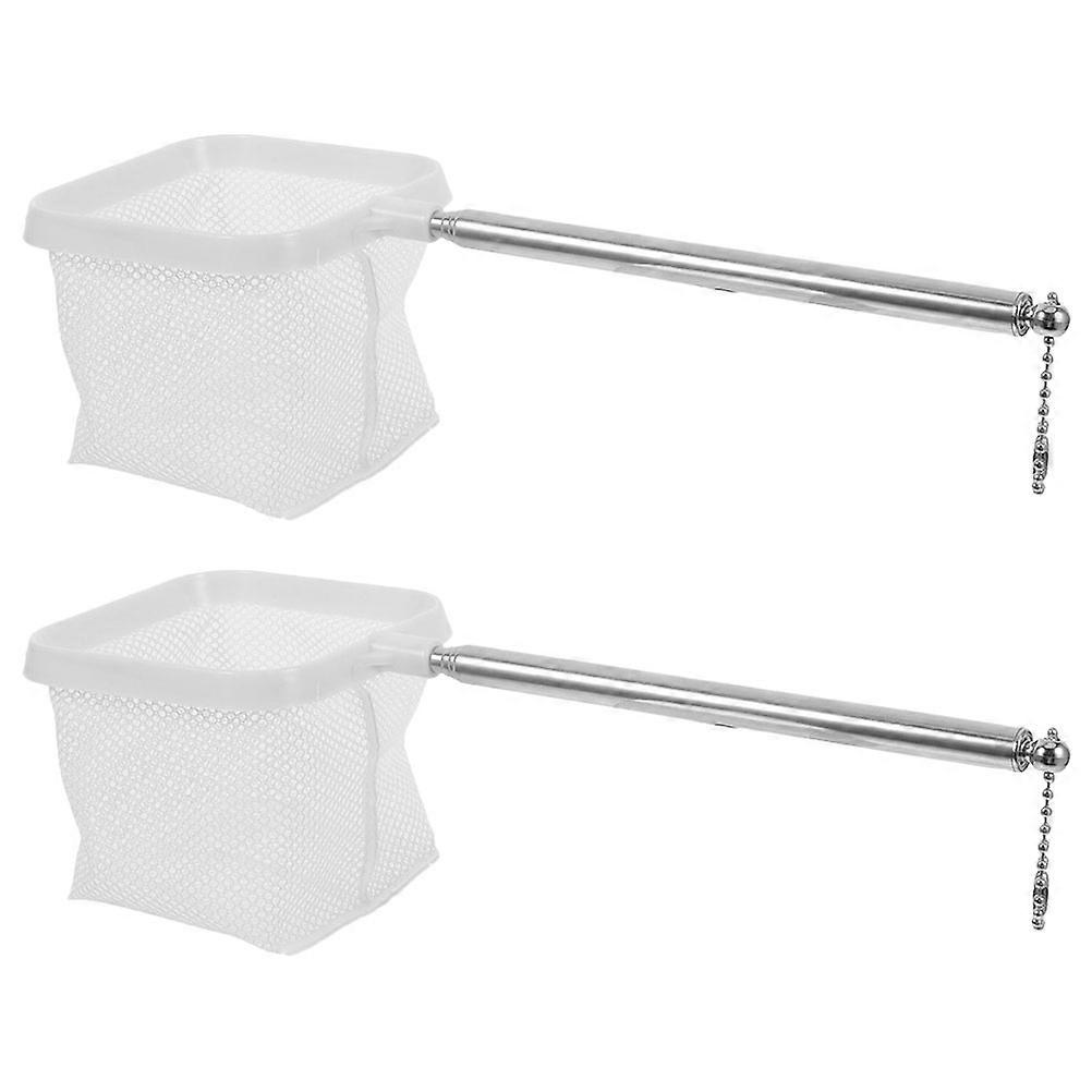 Fish Capture Extendable Fish Tank Net 3Pcs Stainless Steel for Aquarium Maintenance with Space Saving Feature