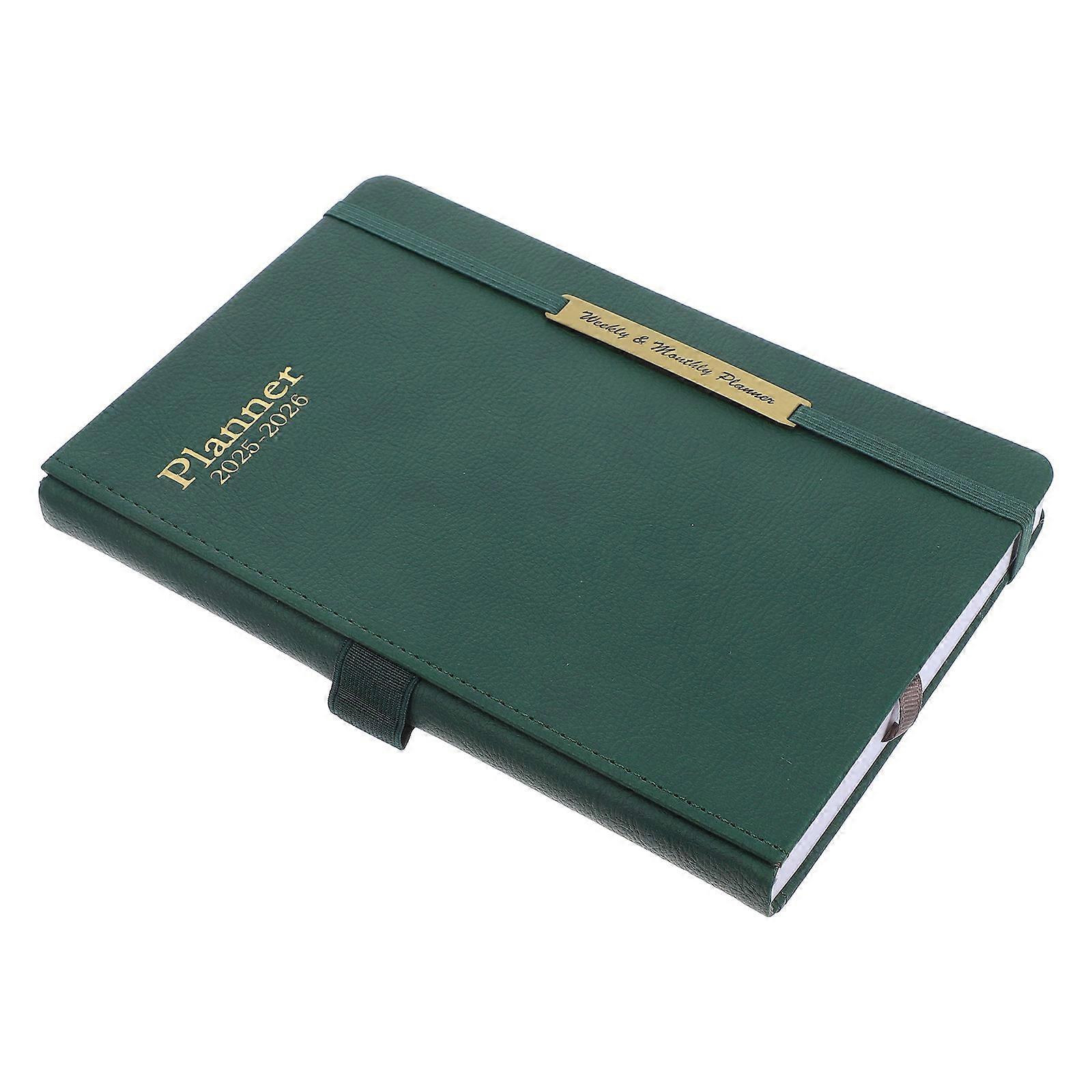 Academic Planner Book for Writing 2Pcs Green Office Household Note