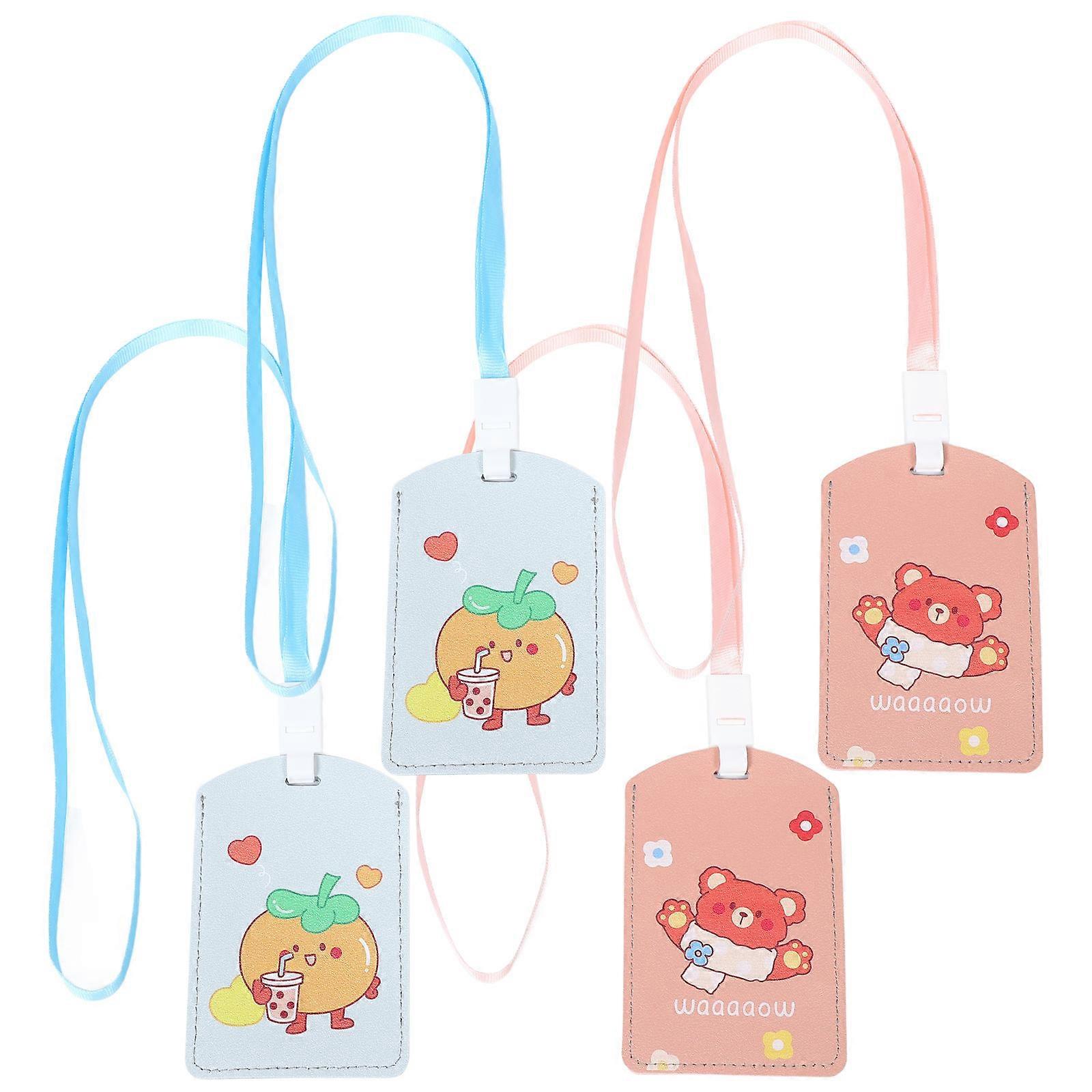 Card Badge Holder for Storage Use 4Pcs Students Cards Protective Cover