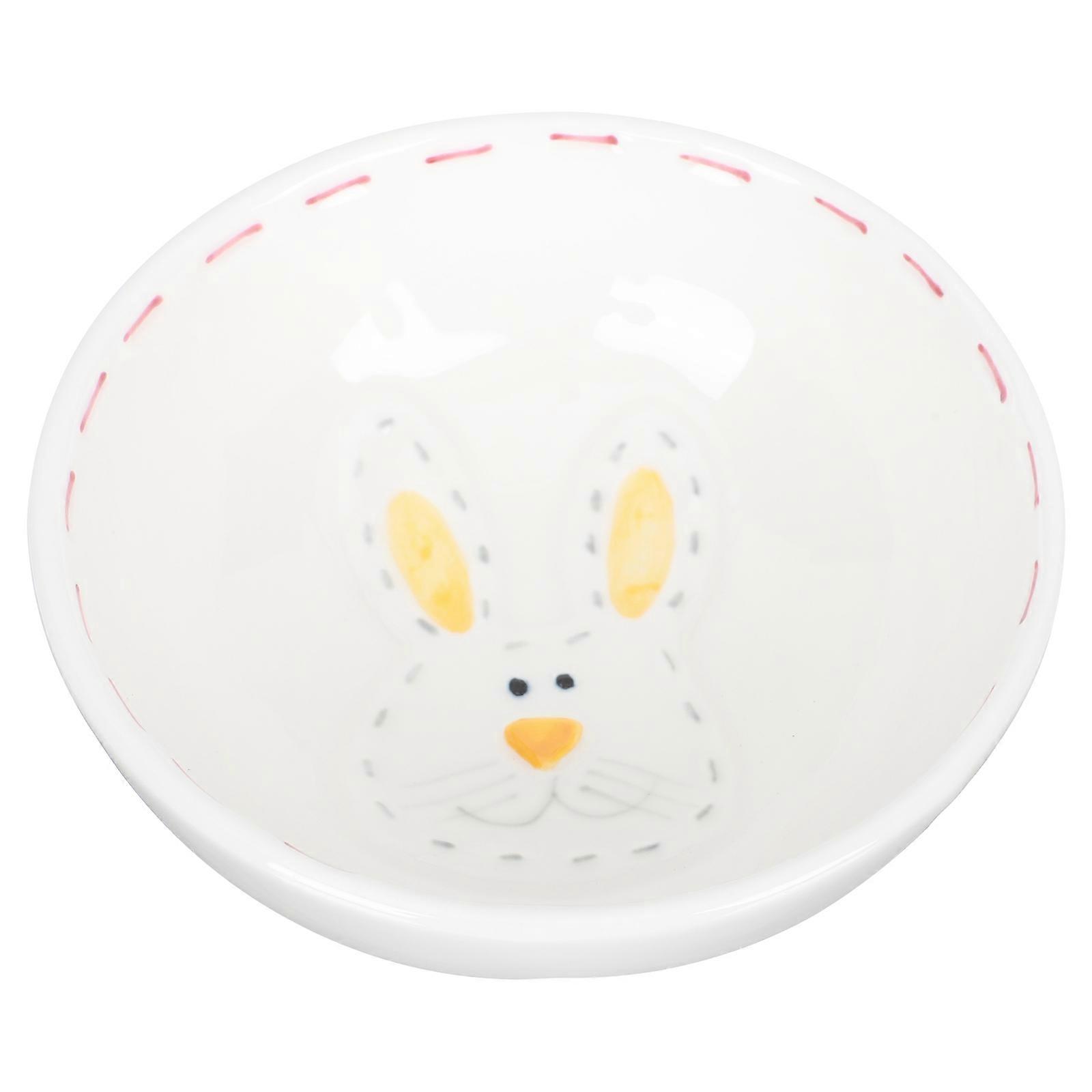 Rabbit Small Bowl Ceramic Salad Bowl for Storage 1Pcs Versatile Seasoning Saucer
