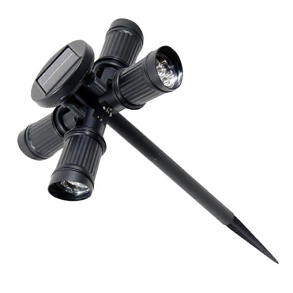 Outdoor Solar Light Ground Insert for Lighting Use with 4-Head Lamp