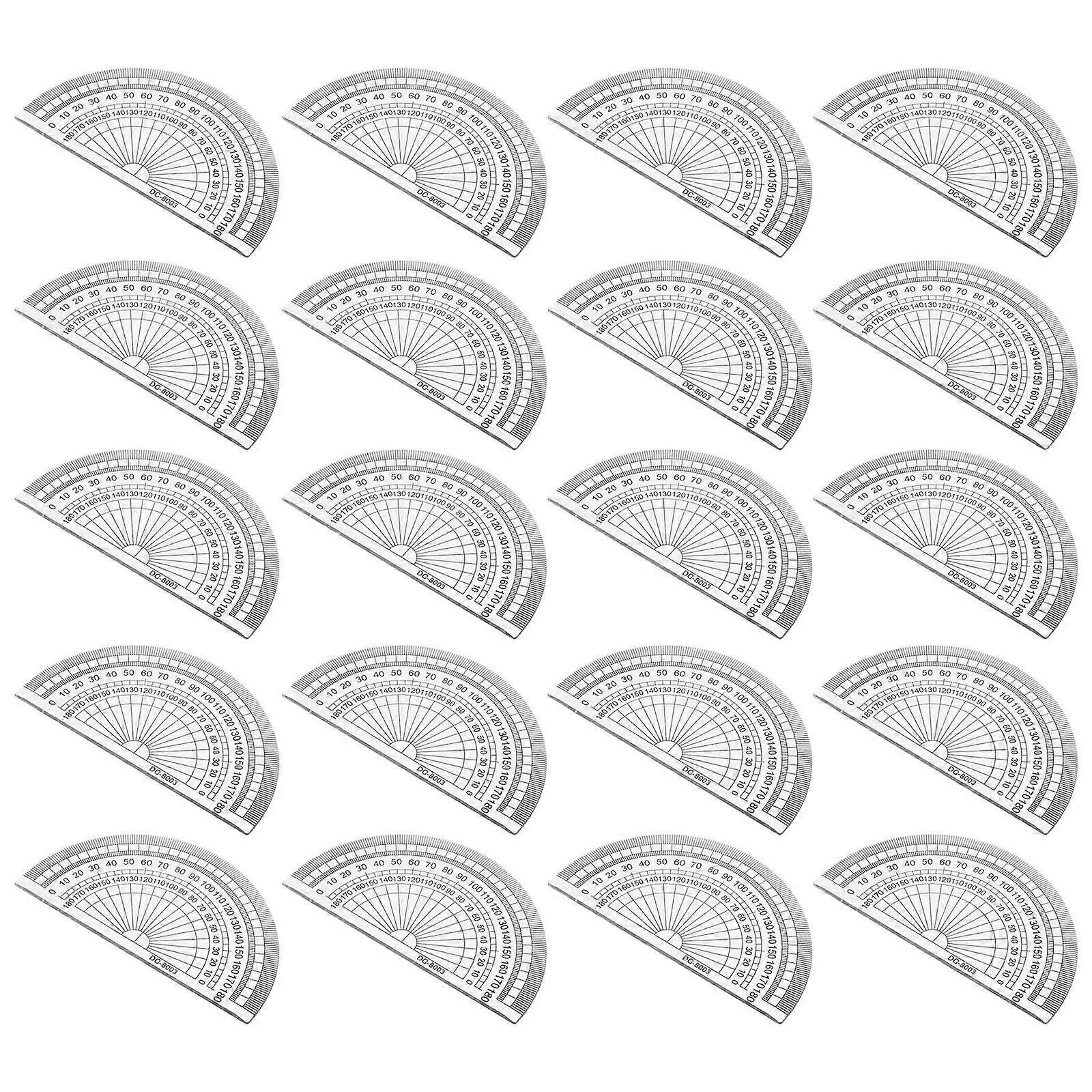 Plastic Protractor for Angle Measurement 200Pcs 4 Inch Transparent for Students