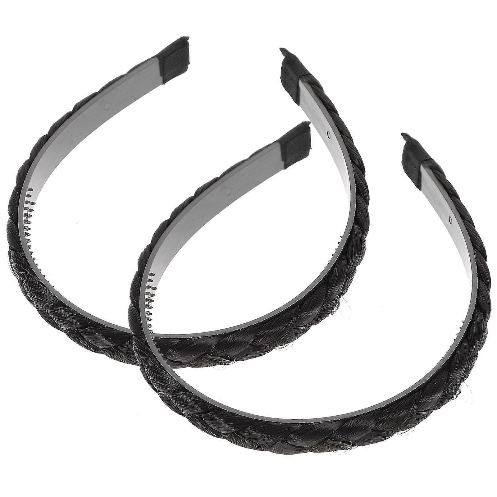 Braid Headwear For Women Daily Use With 15X12CM Size And Black Color 4Pcs