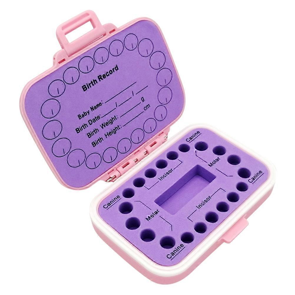 Storage Box Tooth Box Keepsake Boxes with Lids Hygiene Keeping Pink 11.00X9.30X3.50CM Childhood Memory Preservation 1Pack