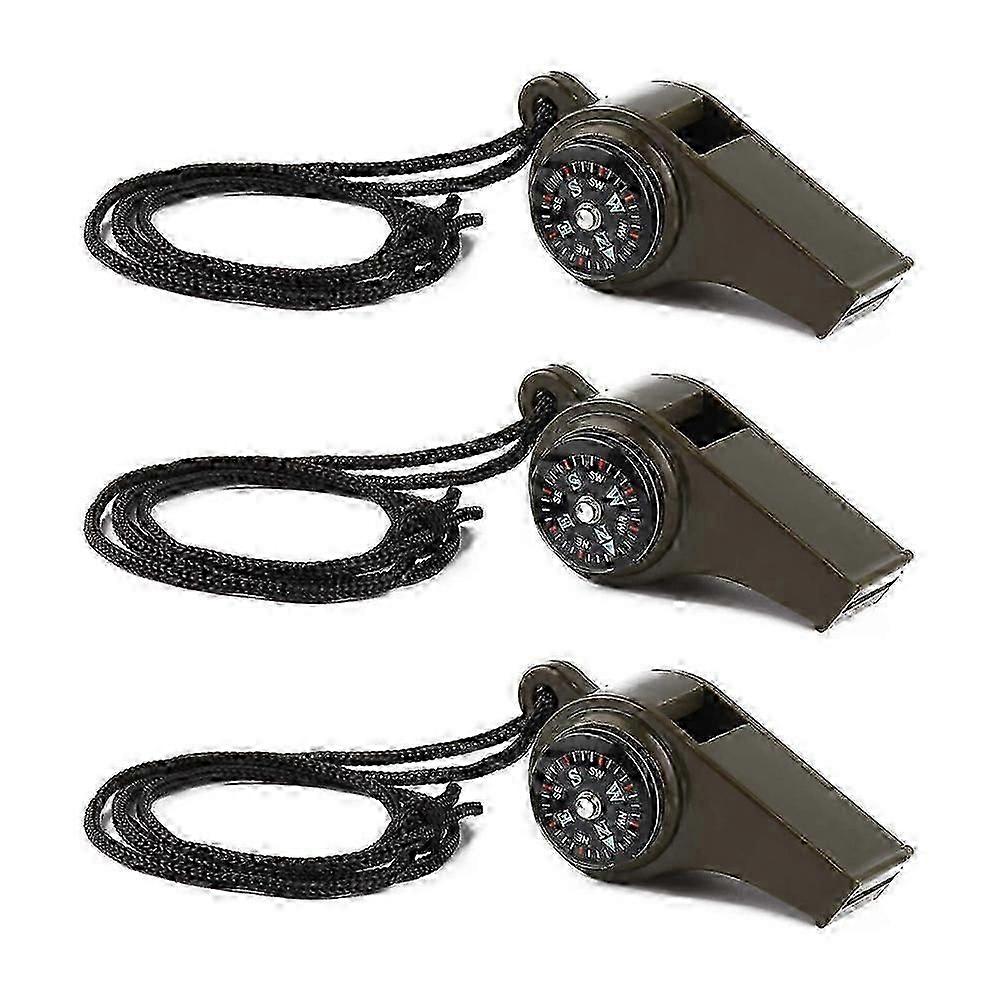 3 Pack Emergency Survival Whistle - Multi-Function Outdoor Whistles-Good