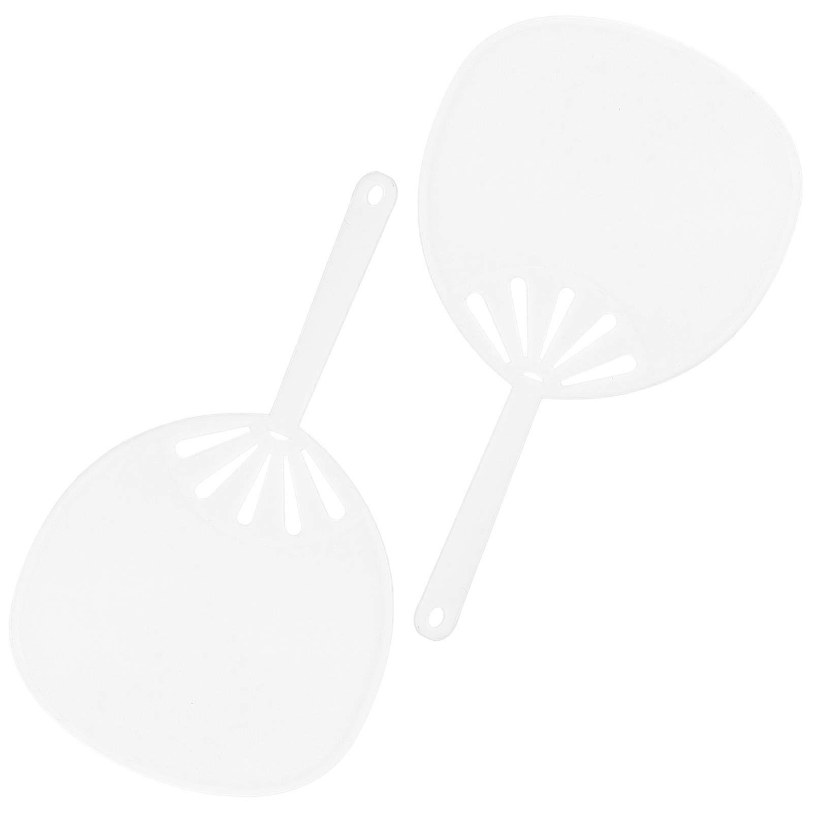White Mini Blank Hand Fan for Performance Use 2Pcs Plastic DIY Fans