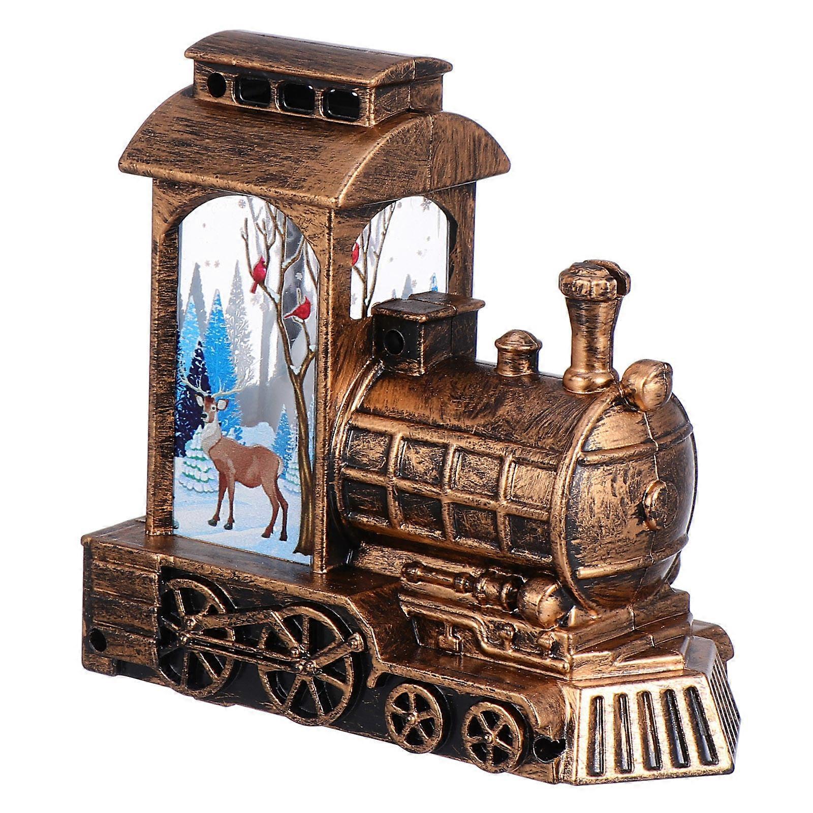 2 Pcs Christmas LED Light Small Night Light Train Shape For Festive Occasions And Room Decor With Retro Design And Environmental Protection
