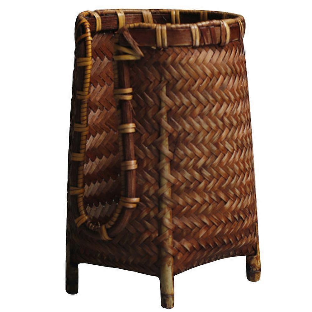 Holder for Storage Use 3Pcs Dark Brown Weaving Storage Rack