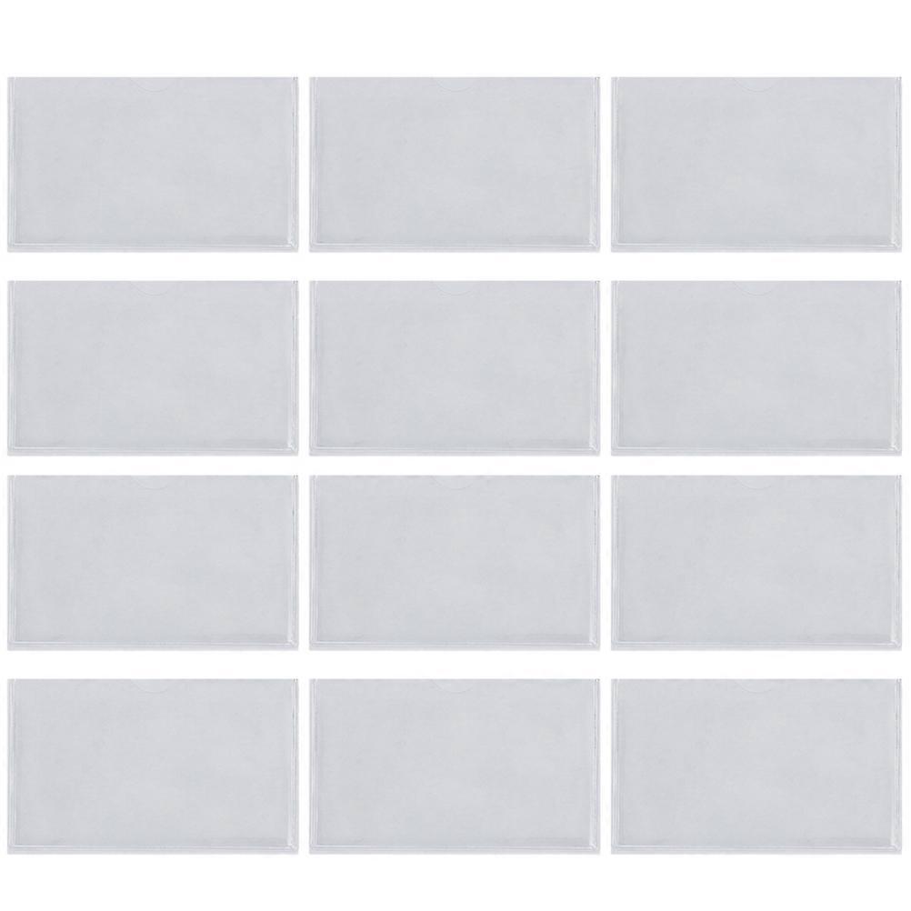 24Pcs Transparent Plastic Pocket Holders for Organizing Use Self-Adhesive
